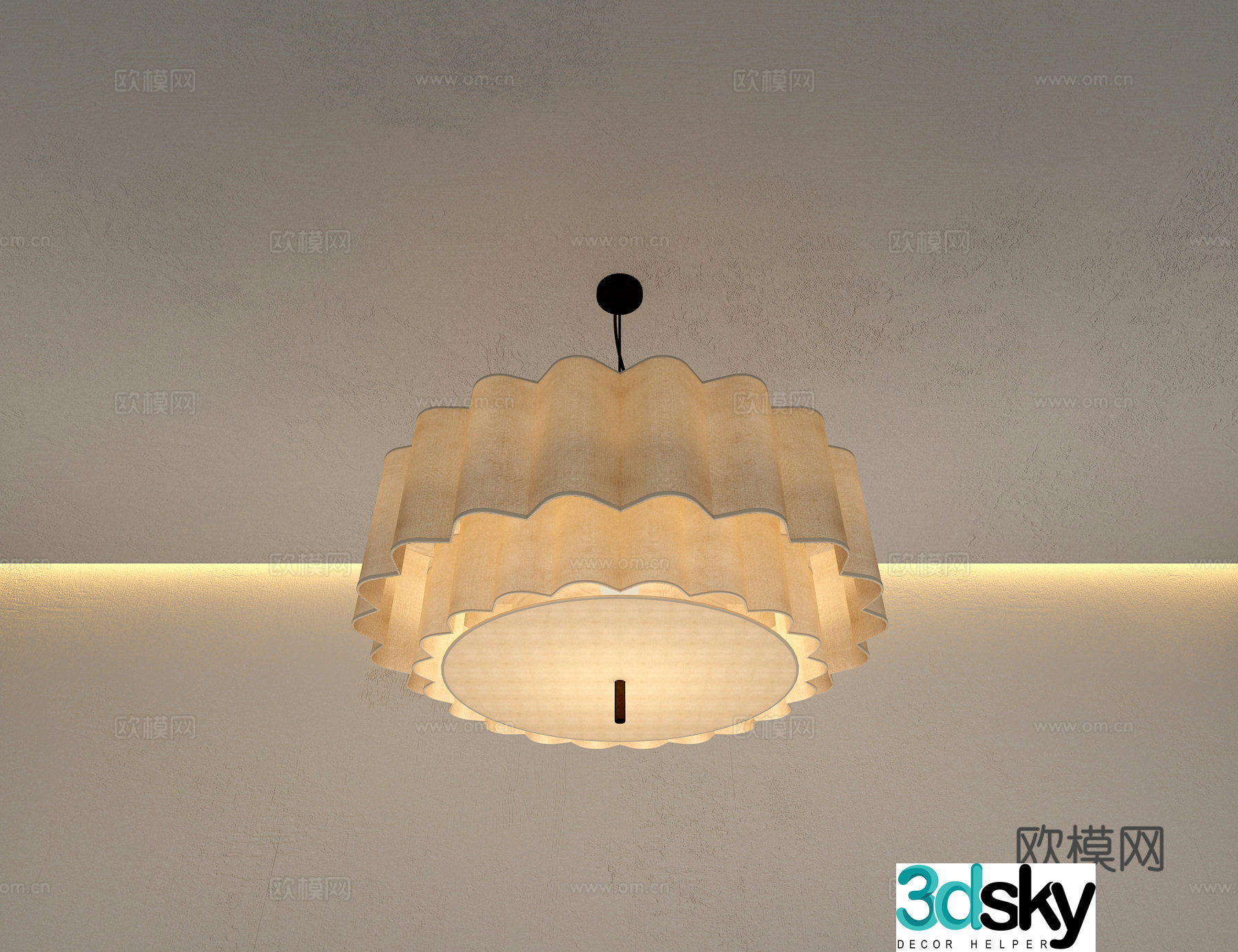 3D model of medieval style chandelier