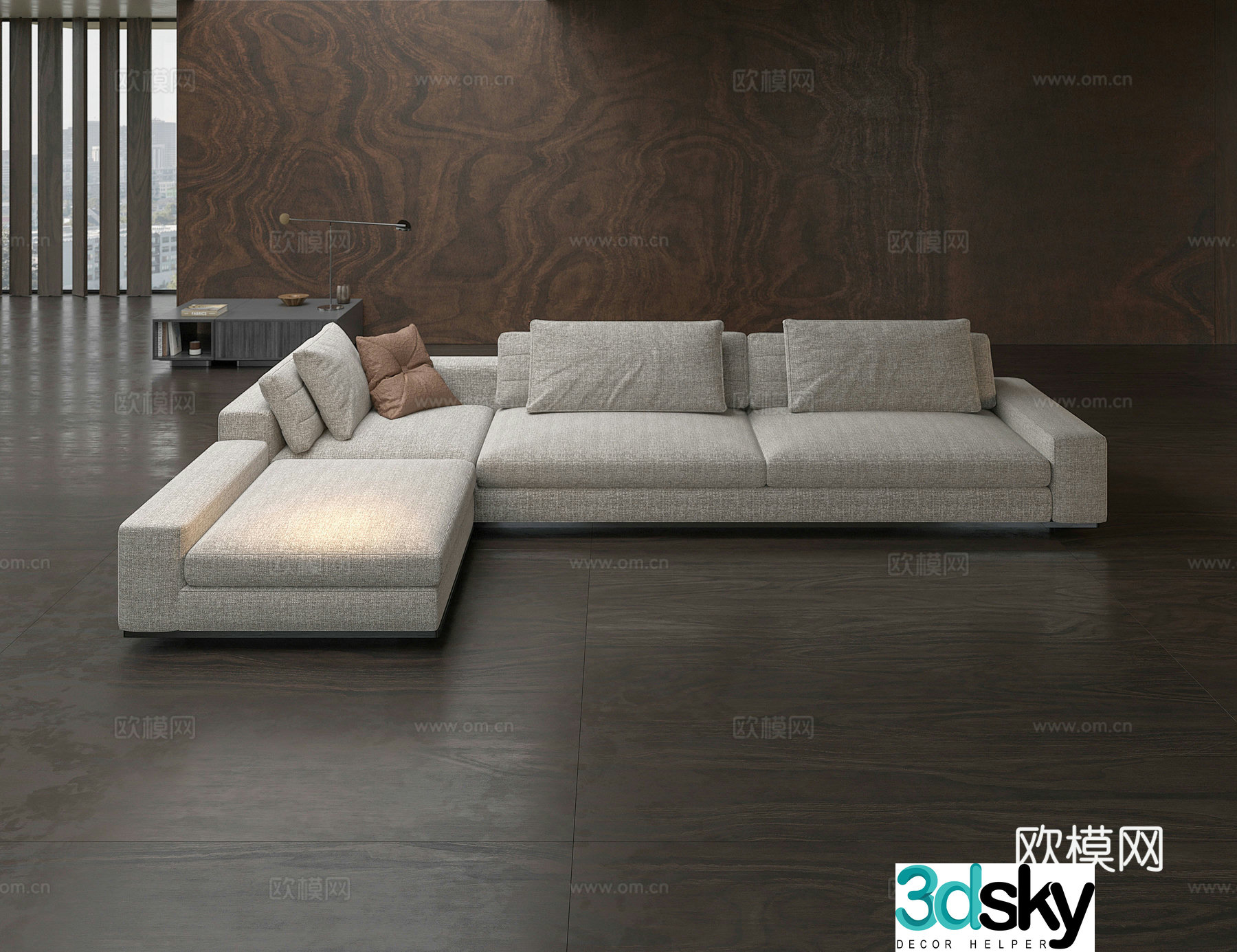 Modern multiplayer sofa 3d model