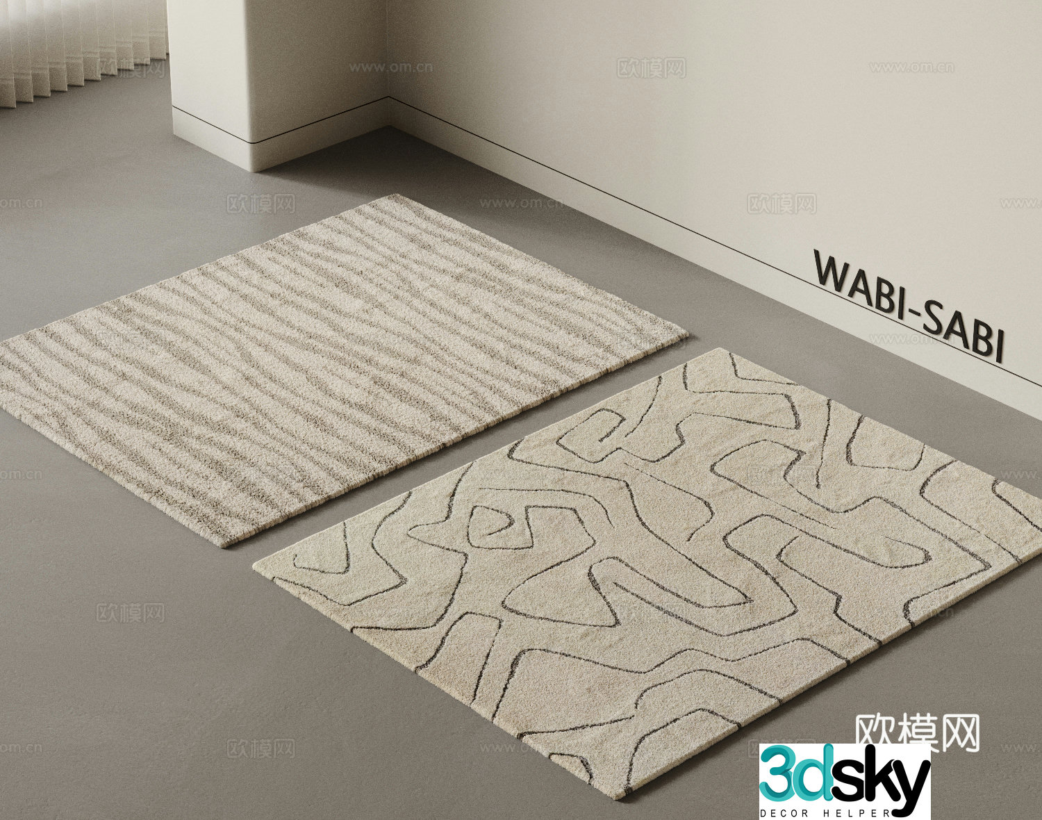 Modern carpet combination 3d model