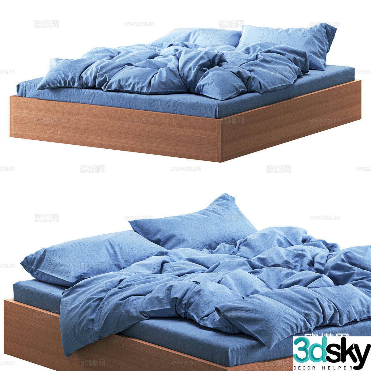 Modern Italian bedding 3d model