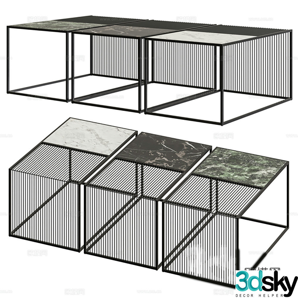 Table table coffee table coffee table combination 3D model
