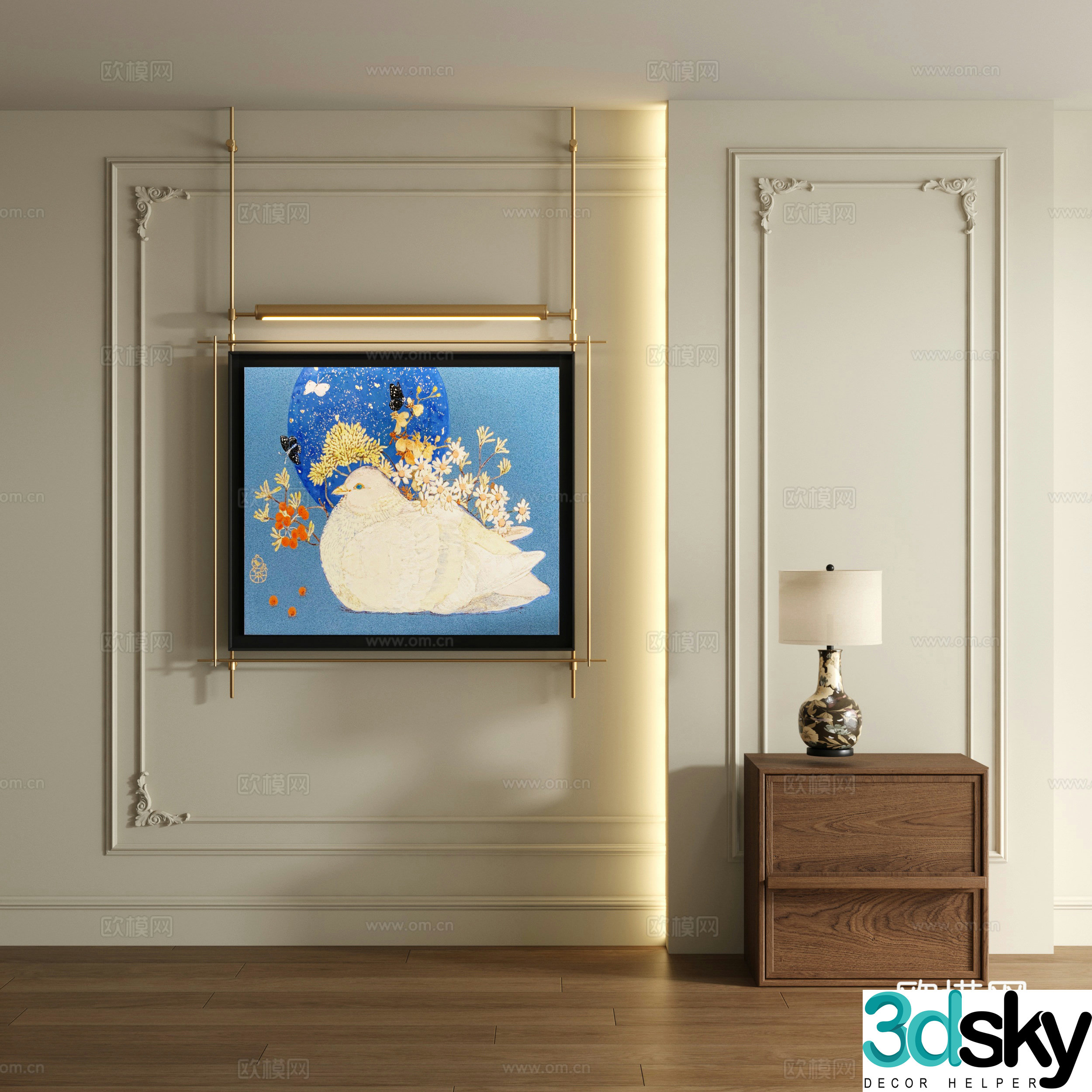 Modern decorative painting 3d model