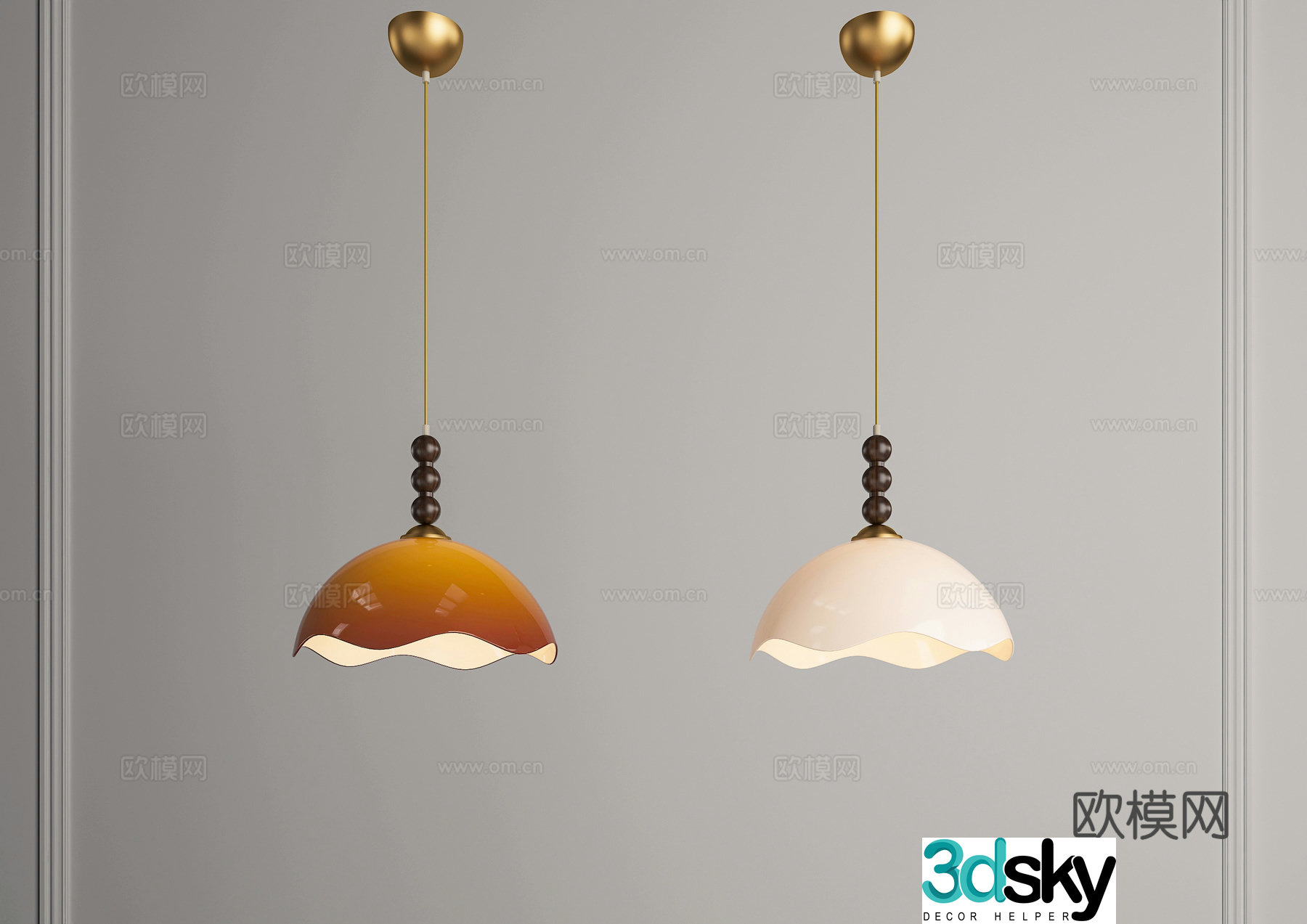 Restaurant Chandeliers Single-Head Chandeliers Middle Chandeliers French Chandeliers Bauhaus Chandeliers 3D Model