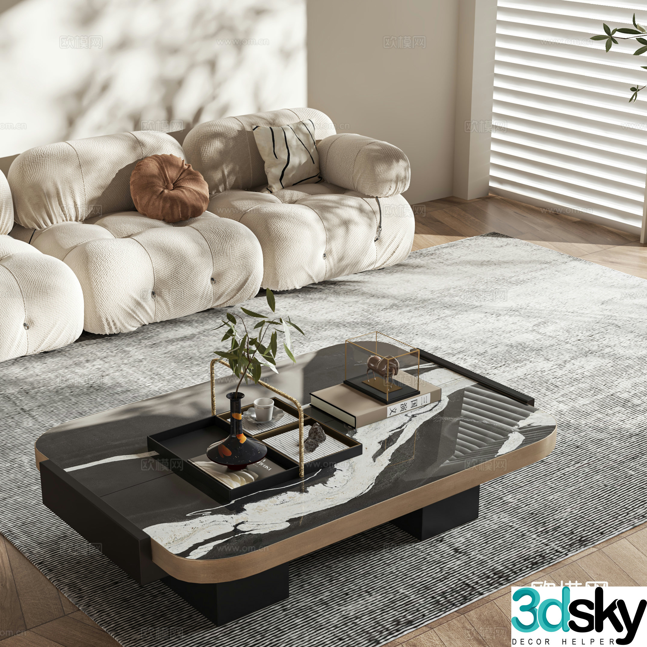 New Chinese style coffee table 3D model