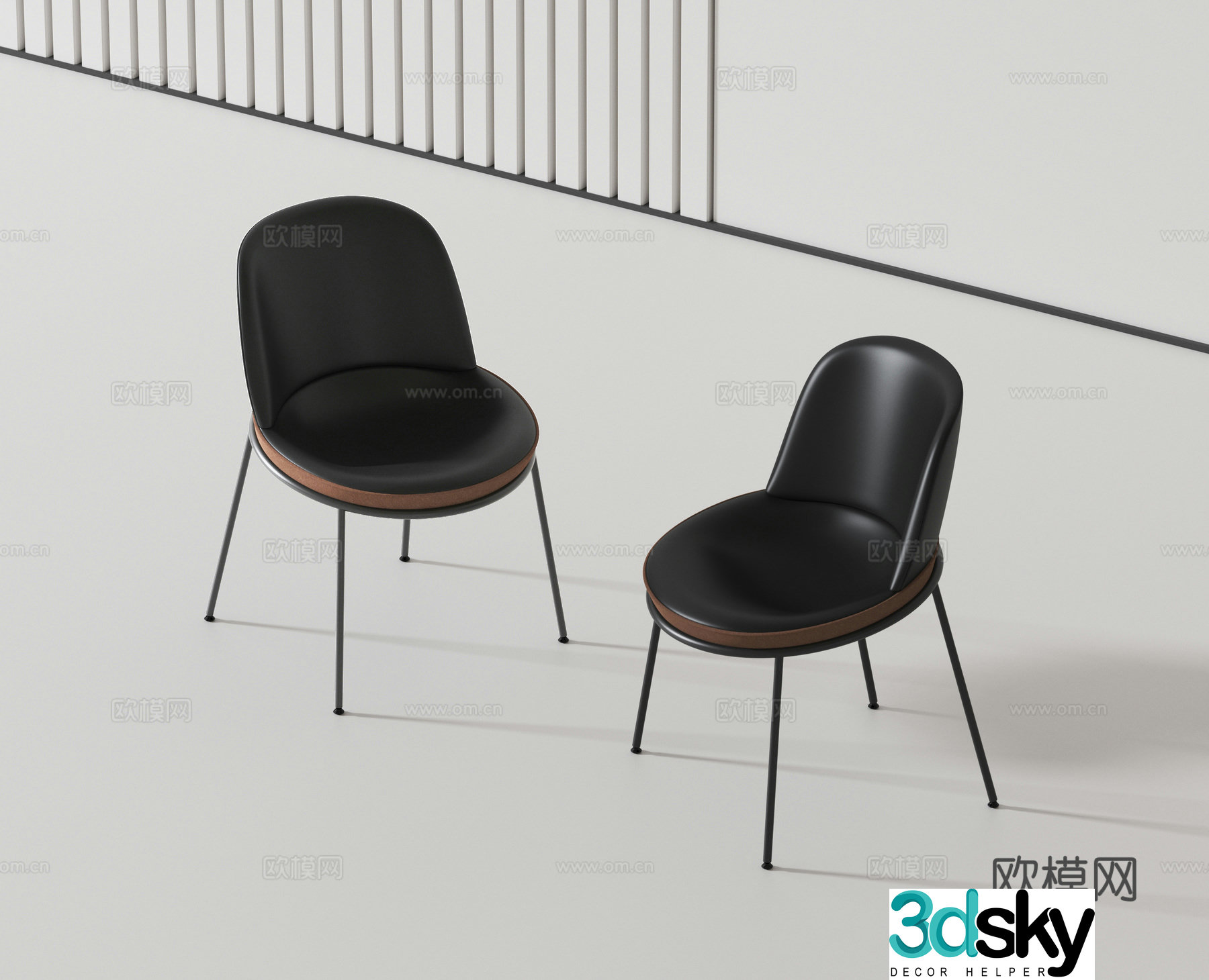 Modern single chair 3d model