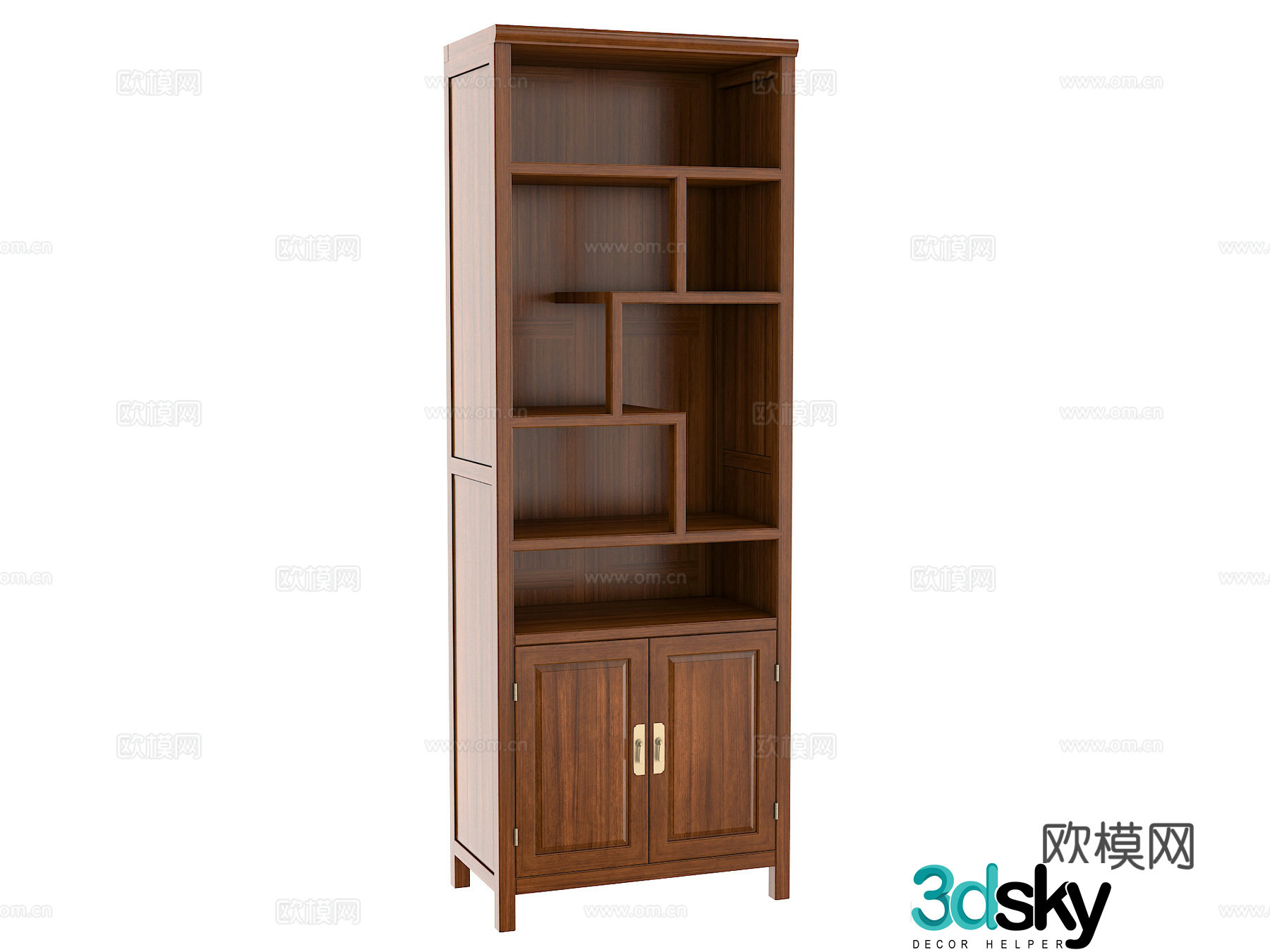 New Chinese bookcase 3D model