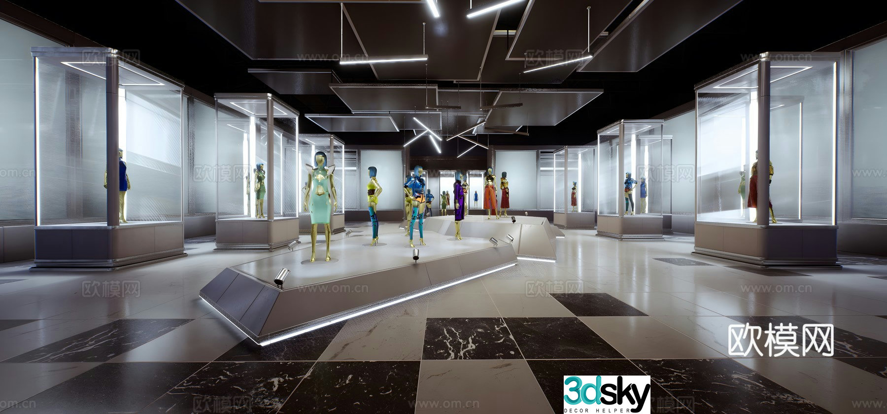 Clothing showroom 3d model