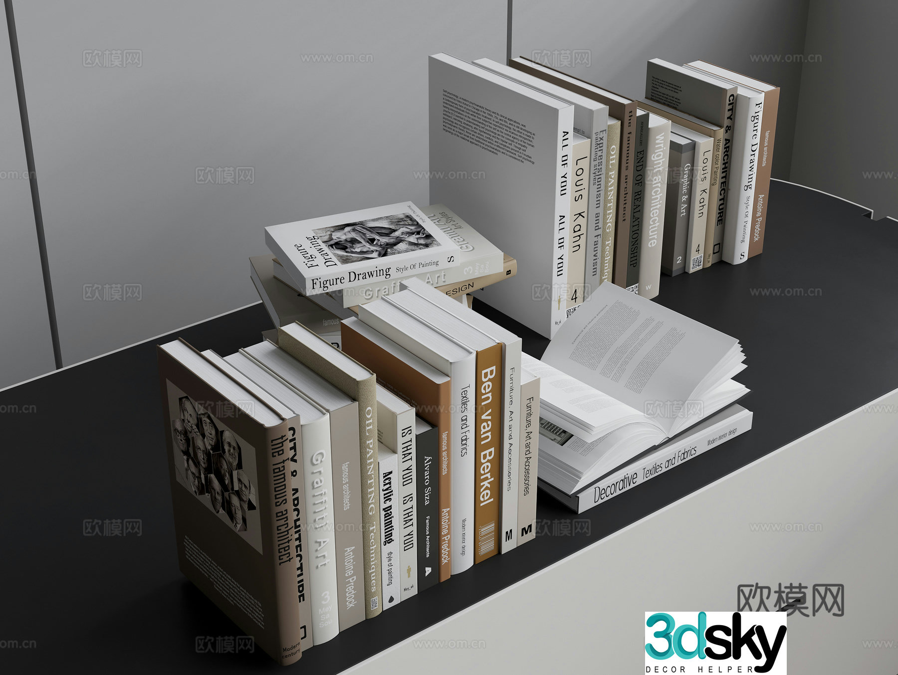 Books Book Ornaments 3D Model