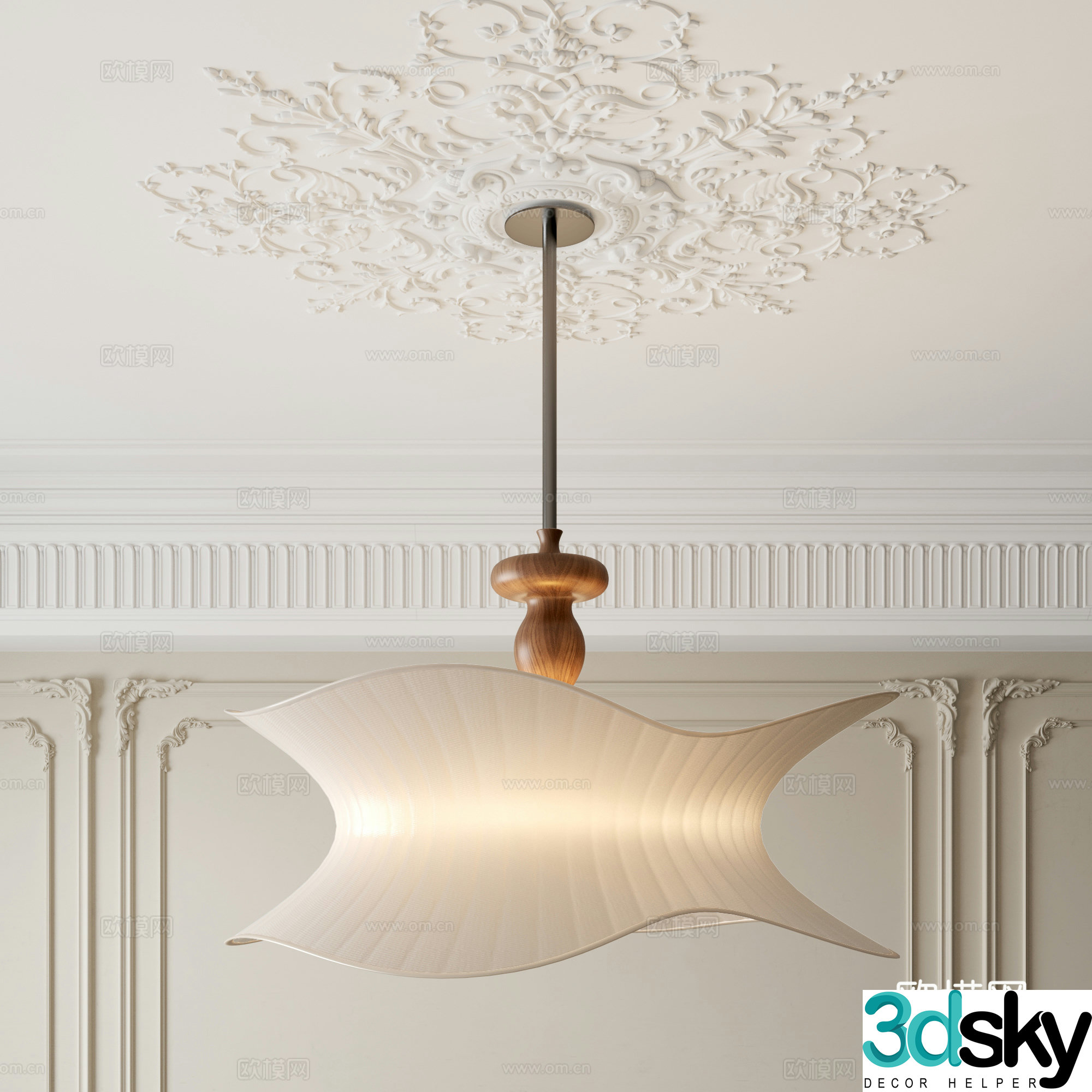 Decorative chandelier 3d model