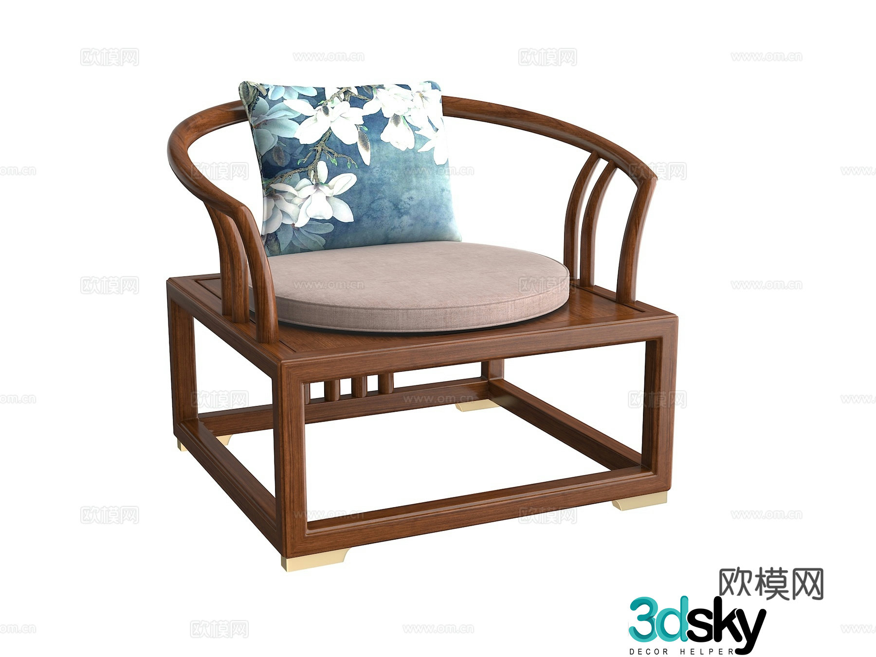 New Chinese casual chair 3D model