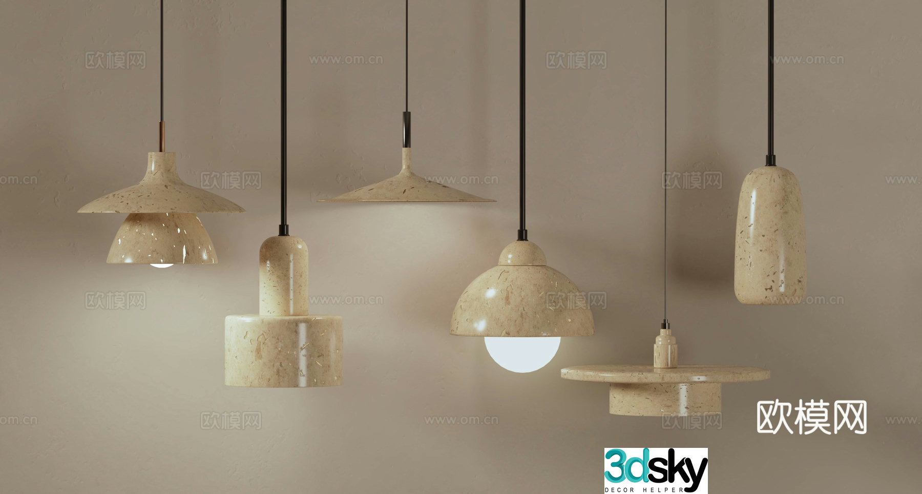 Wasabi Chandelier 3D Model