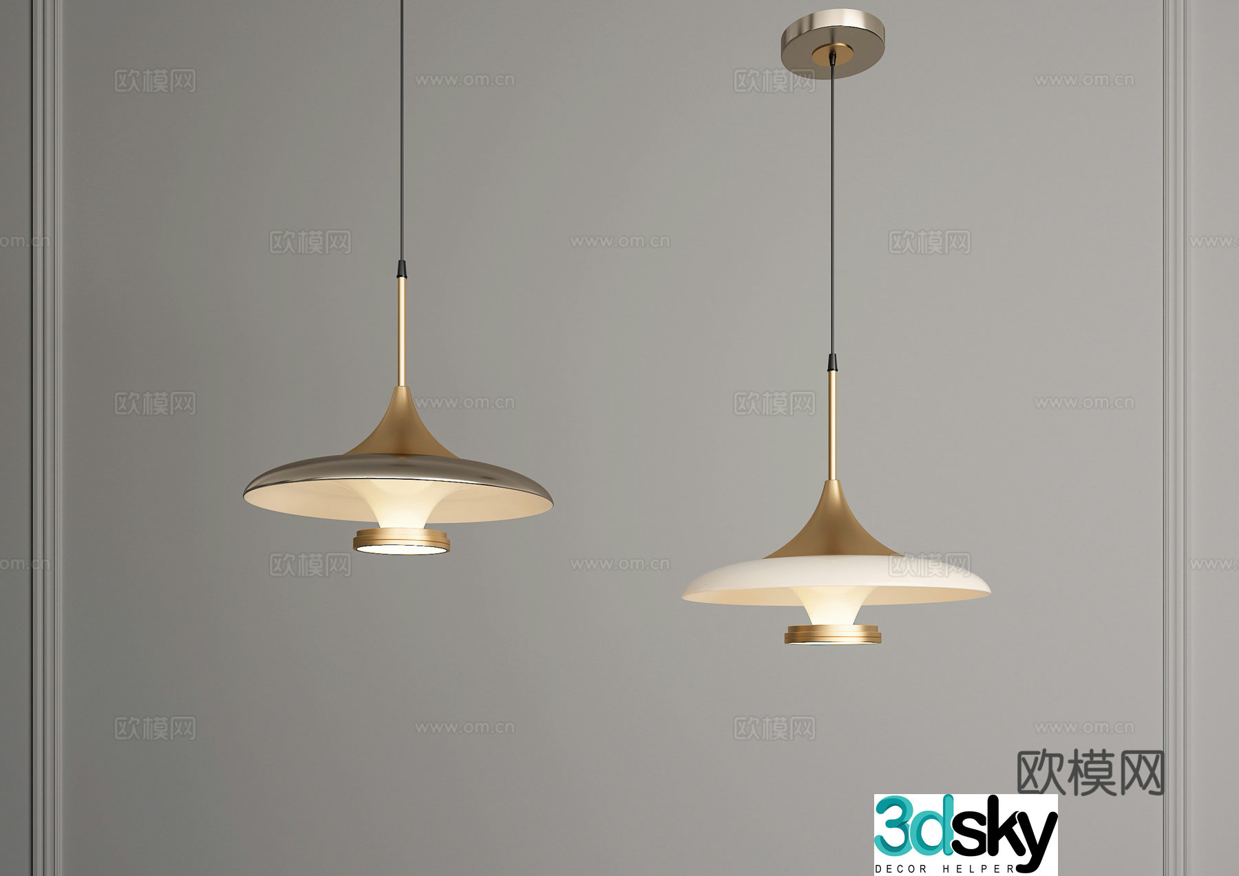 Restaurant Chandeliers Middle Chandeliers Creamy Chandeliers UFOs French Chandeliers 3D Model