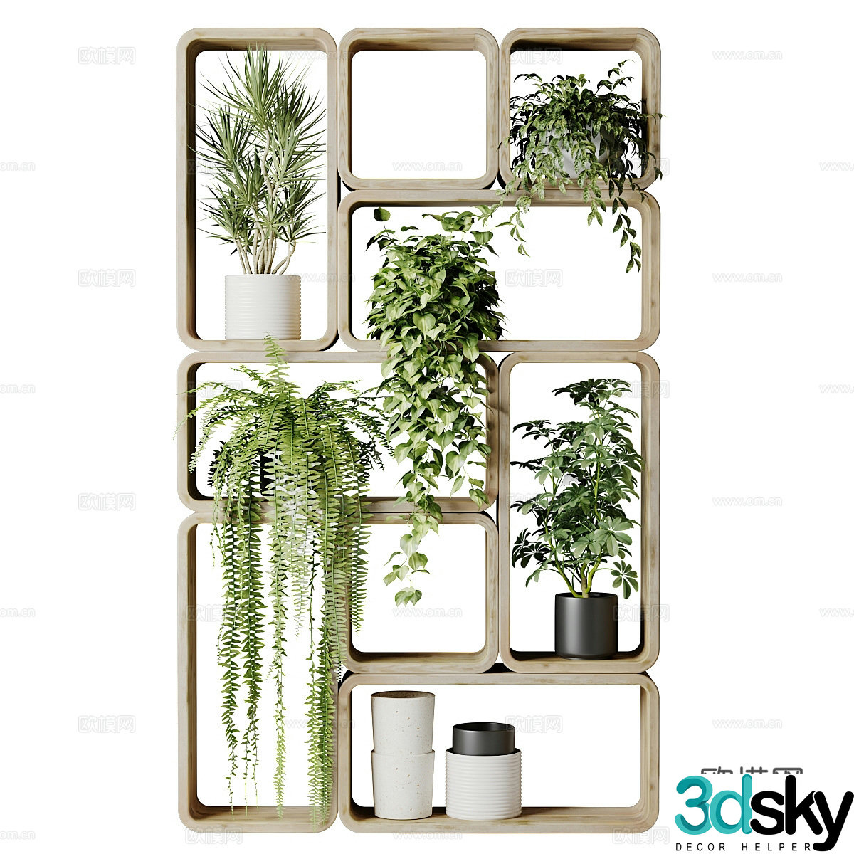 Decorative rack Plant rack 3d model