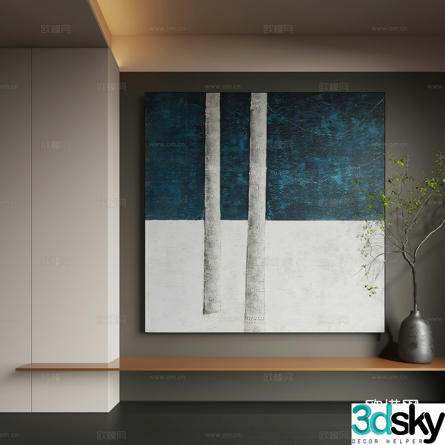 Modern hanging paintings Modern decorative paintings Abstract painting Living room hanging paintings 3d model