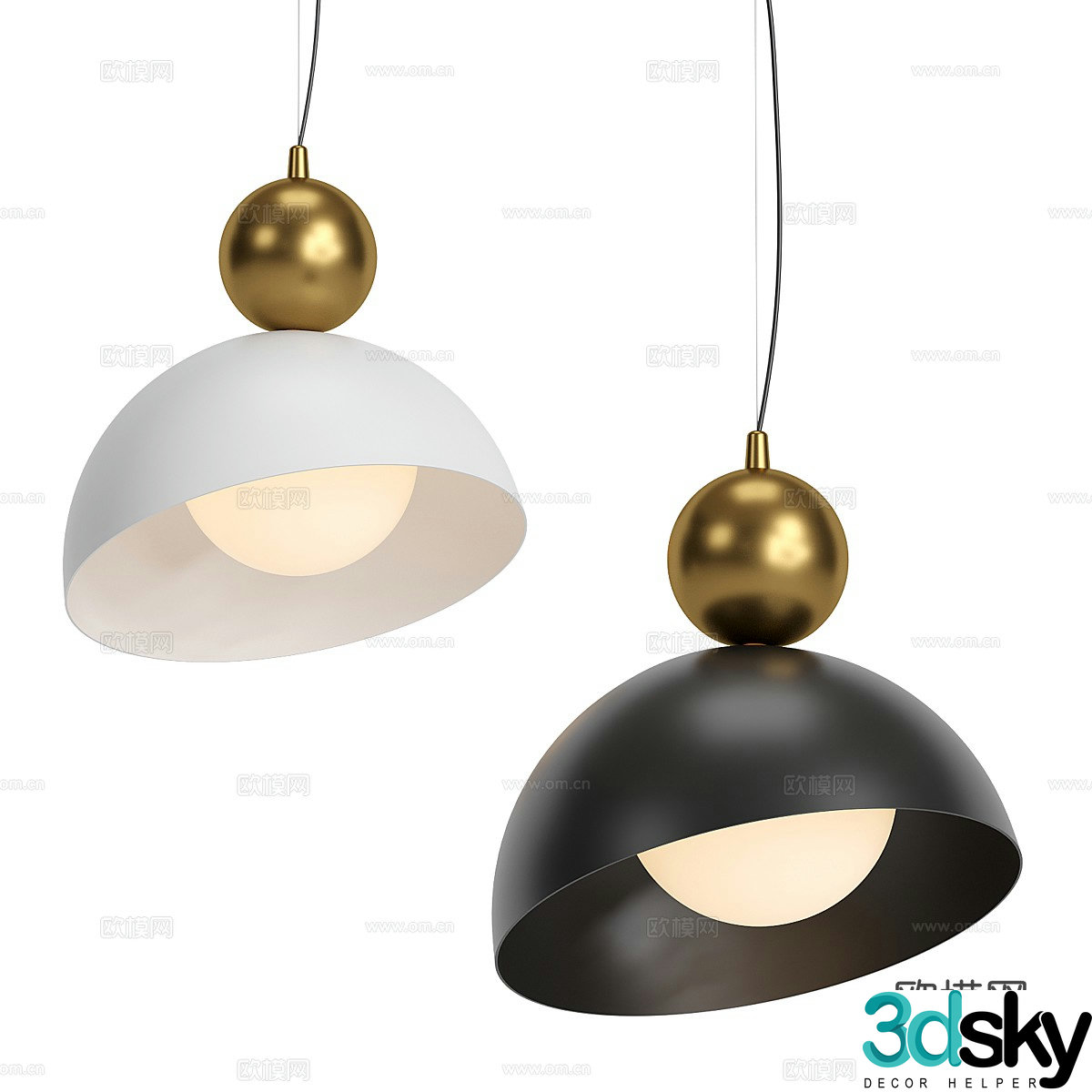 Modern cream style decorative small chandelier 3d model