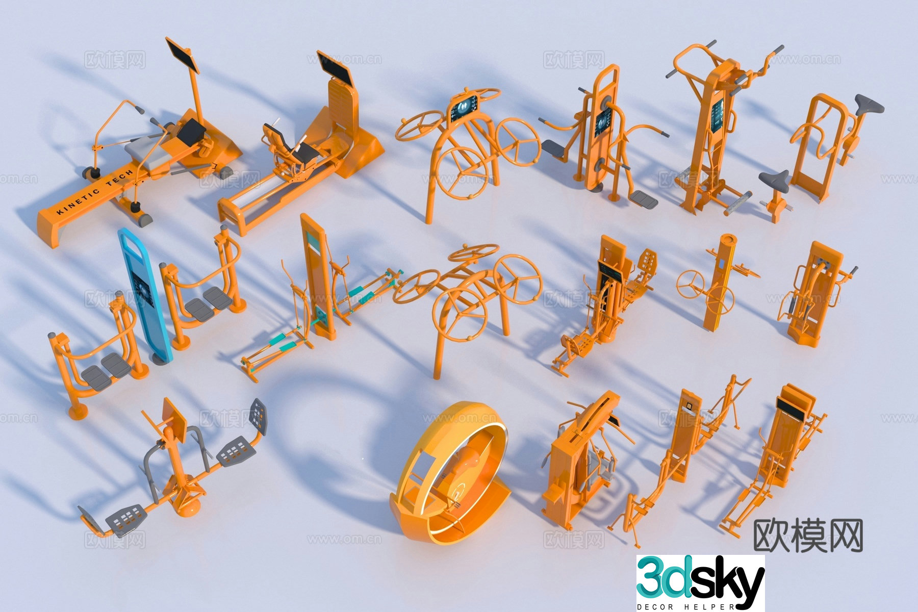 Smart fitness equipment 3D model