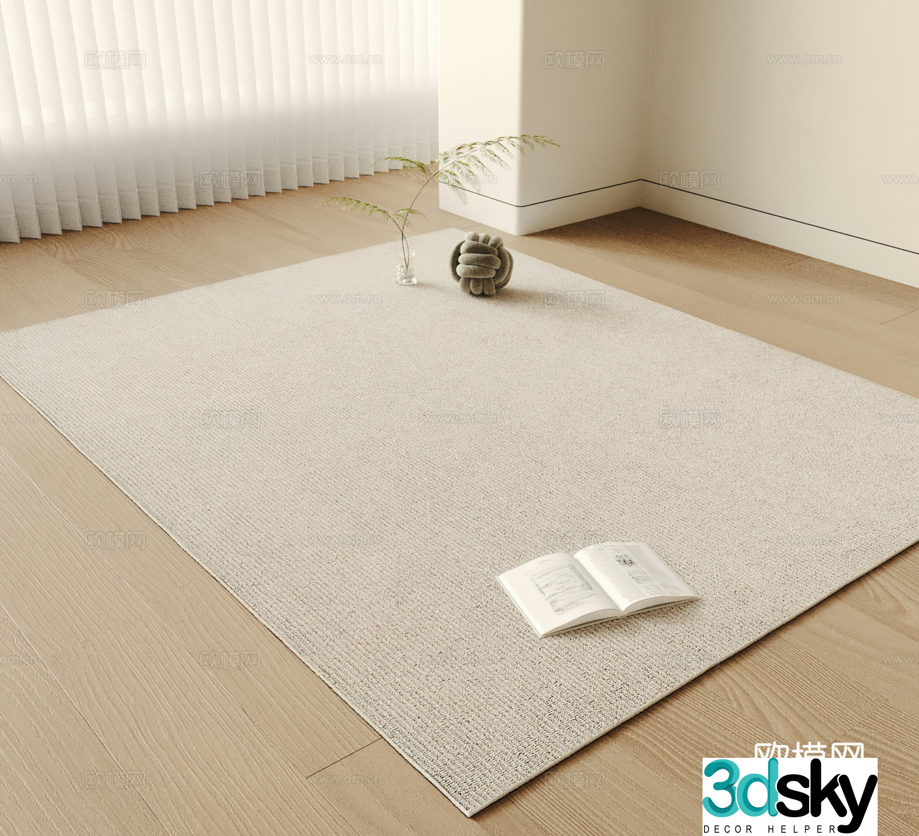 Modern carpet Striped carpet Living room carpet Office carpet Hotel carpet Minimalist carpet 3d model