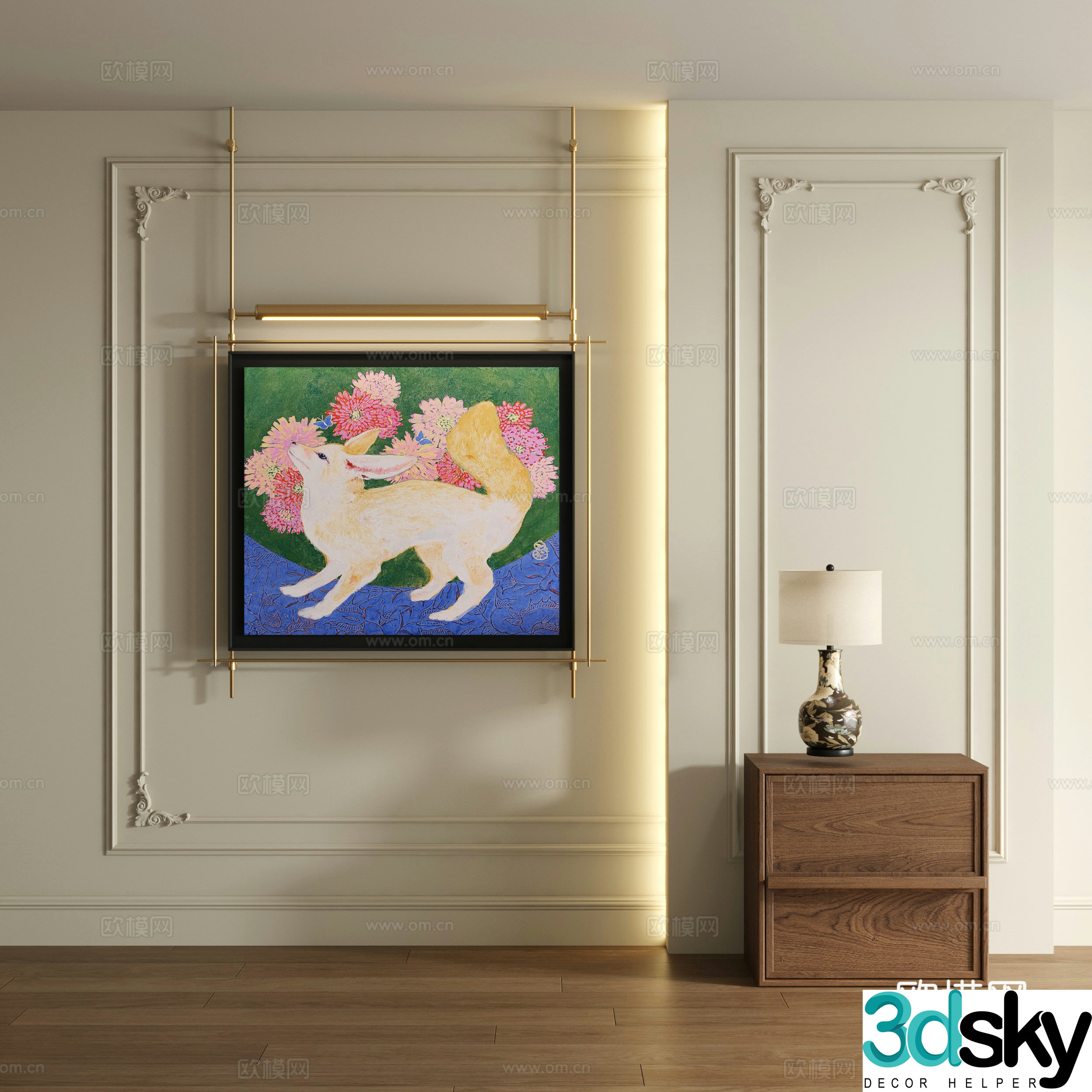 Modern decorative painting 3d model