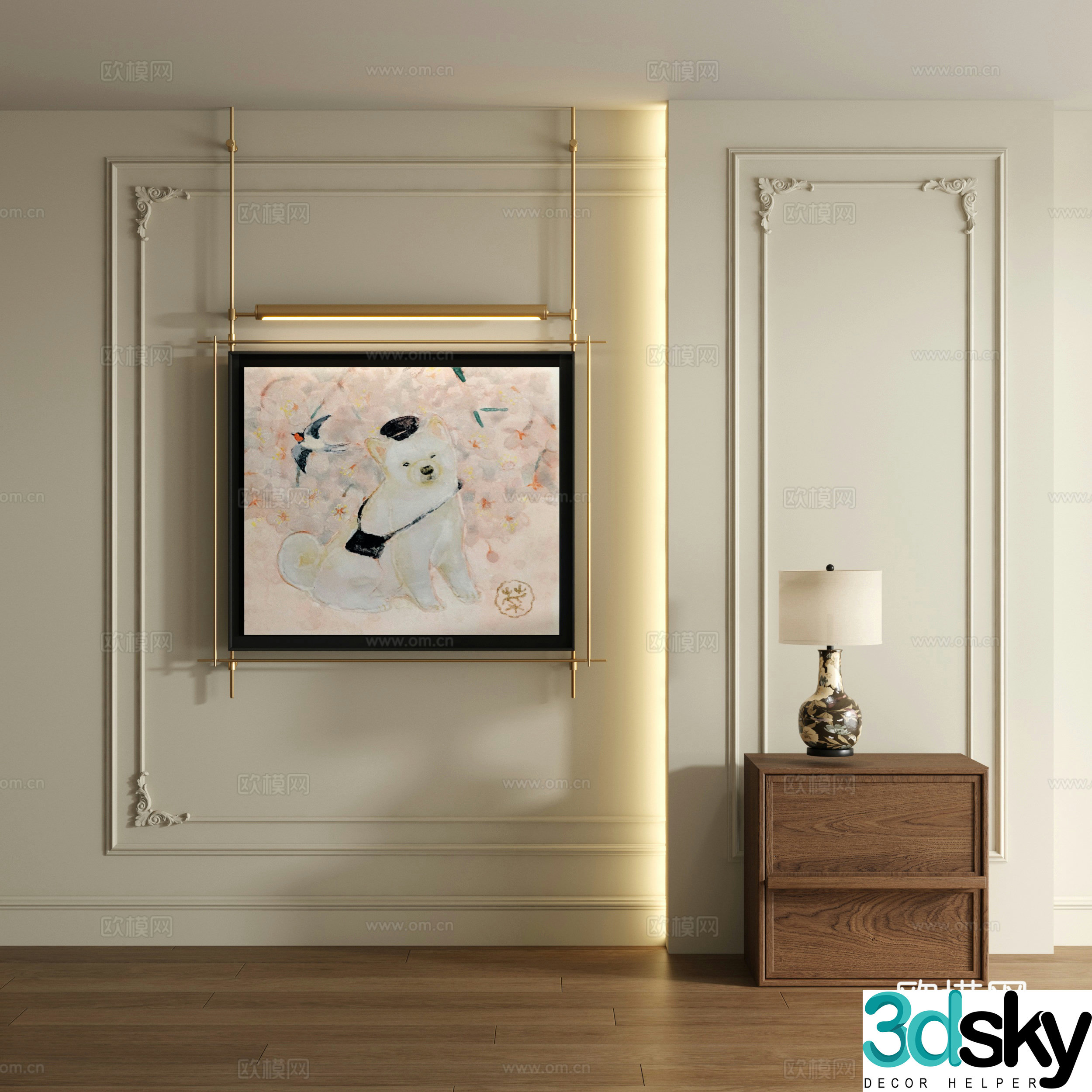Modern decorative painting 3d model