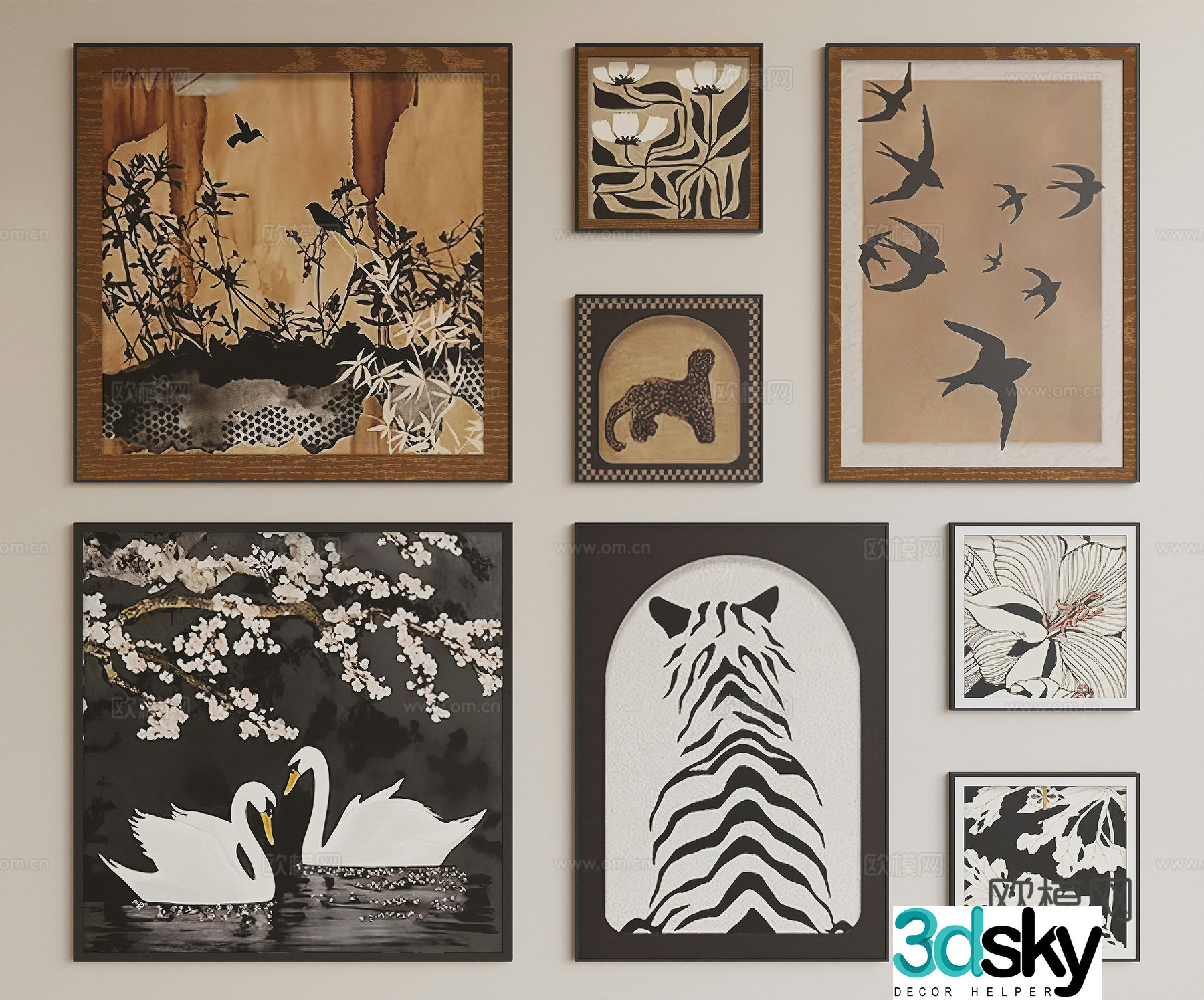 3D model of medieval hanging paintings