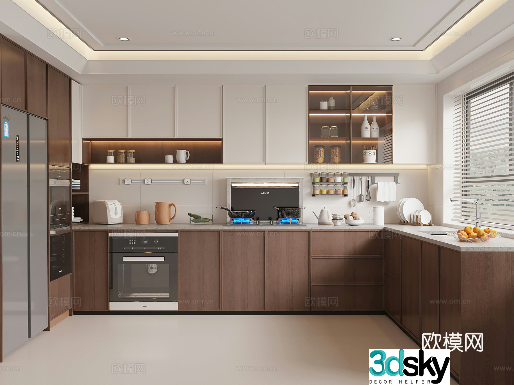 Wasabi Middle Style Kitchen 3D Model