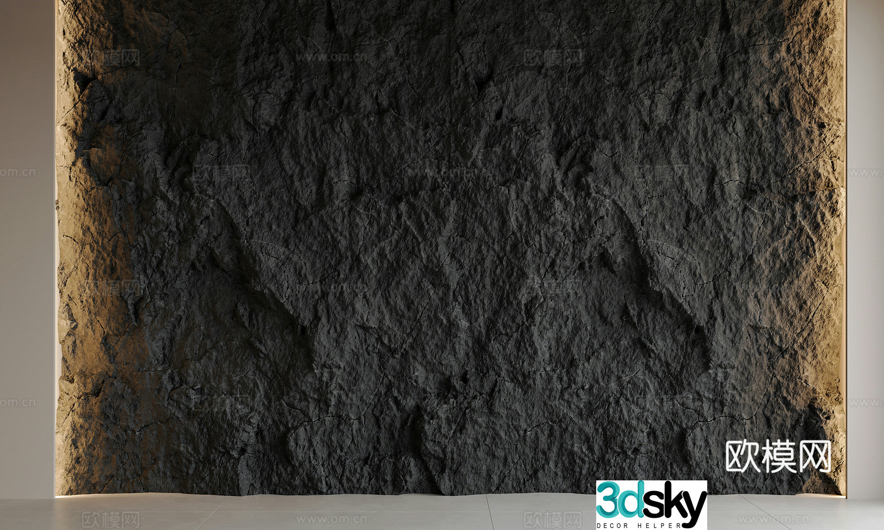 Modern wool stone wall wool stone background wall stone wall cultural stone stone background wall wool stone 3d model