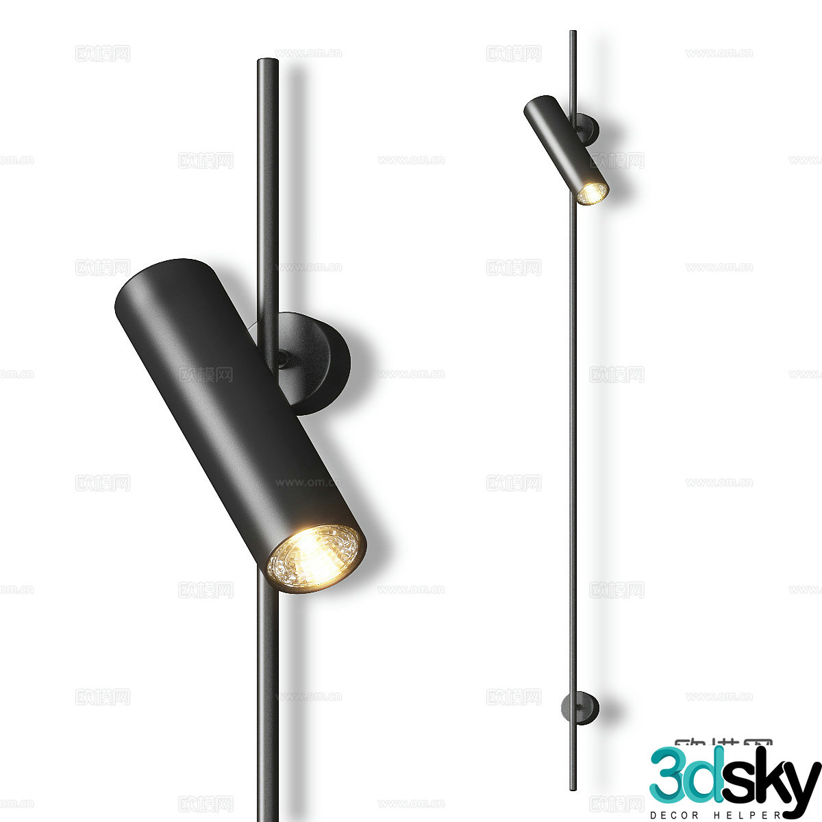 Modern Italian minimalist OST wall light 3d model