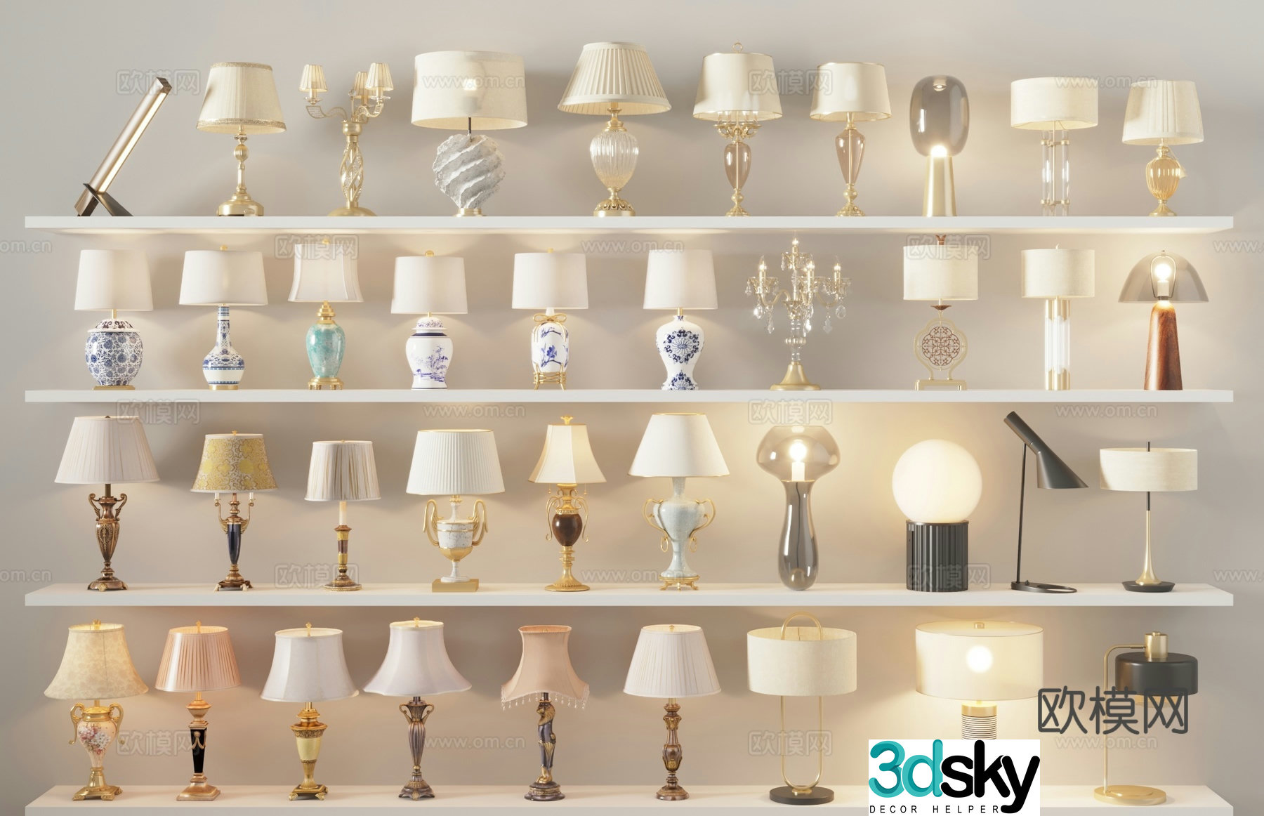 Modern desk lamp decorative lamp 3d model
