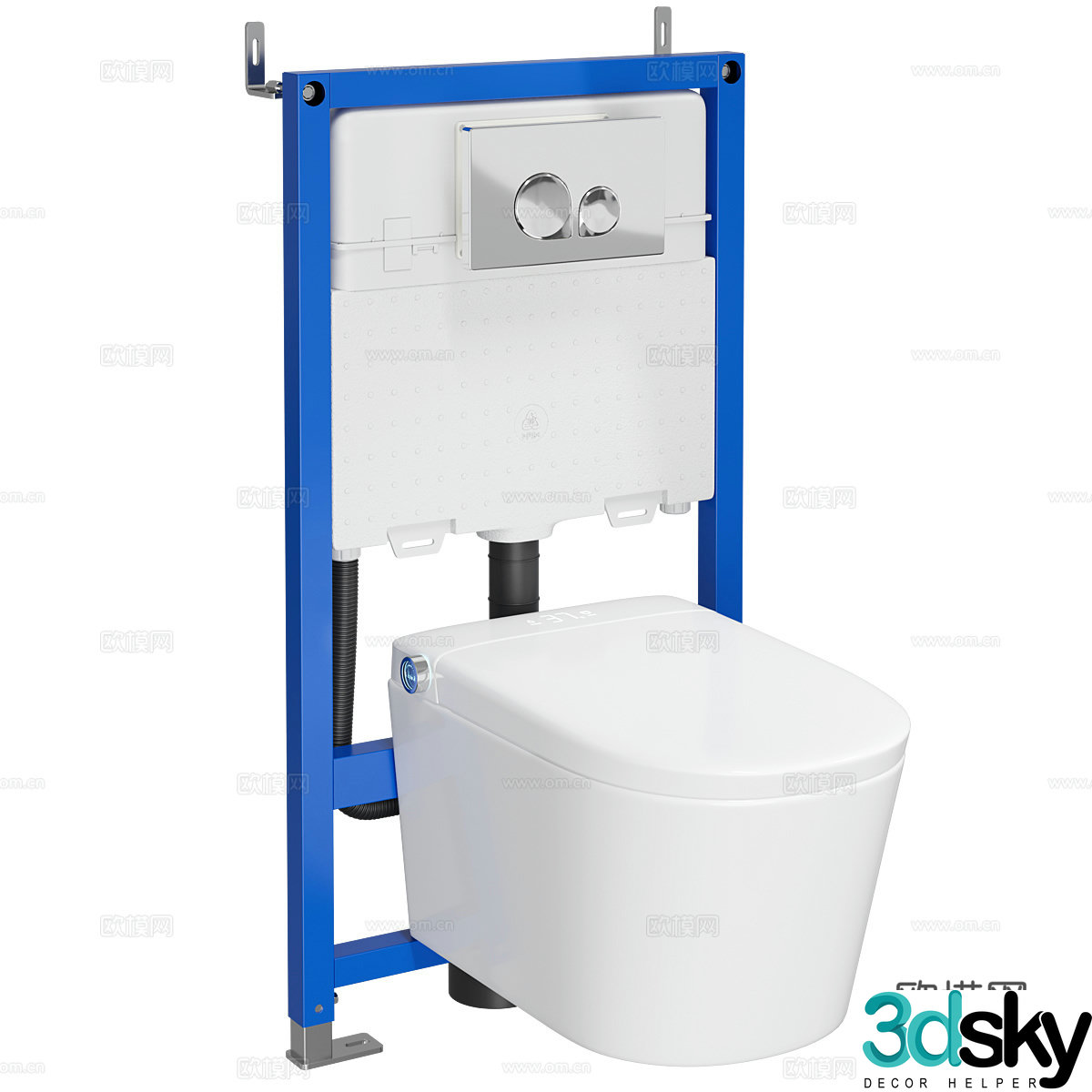 Modern minimalist toilet toilet simple toilet 3d model