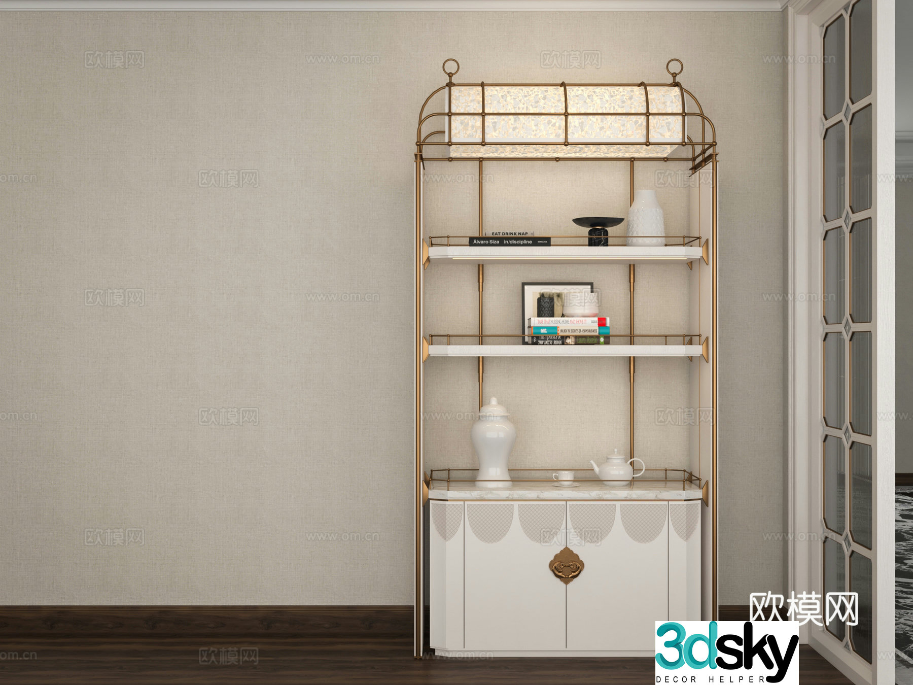 Modern hotel sideboard 3D model