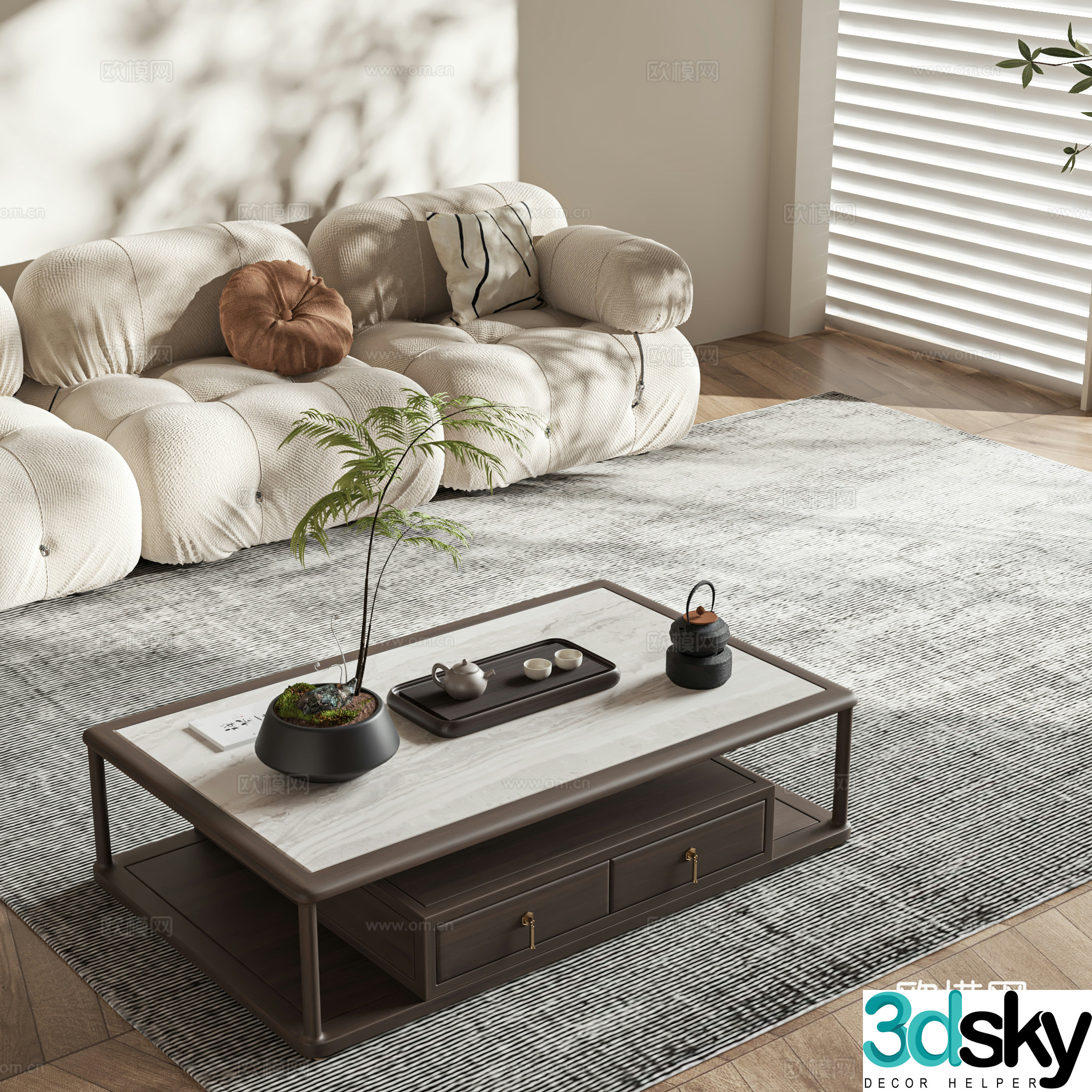 New Chinese style coffee table 3D model