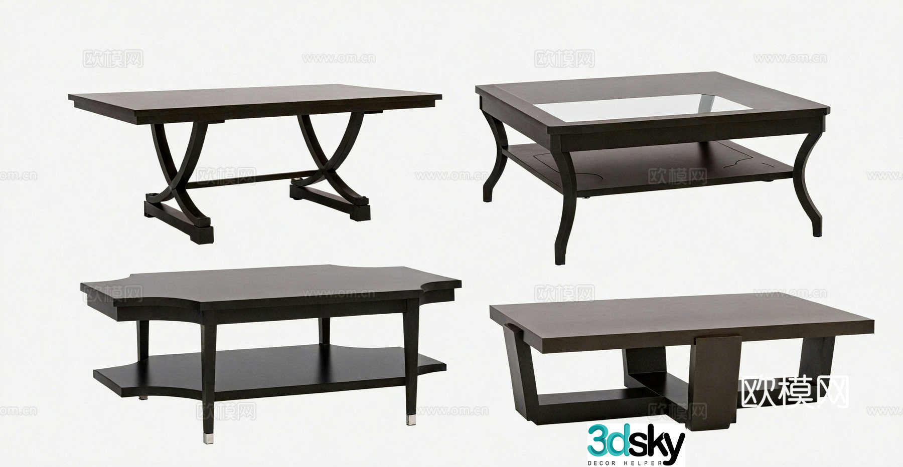 3D model of coffee table combination