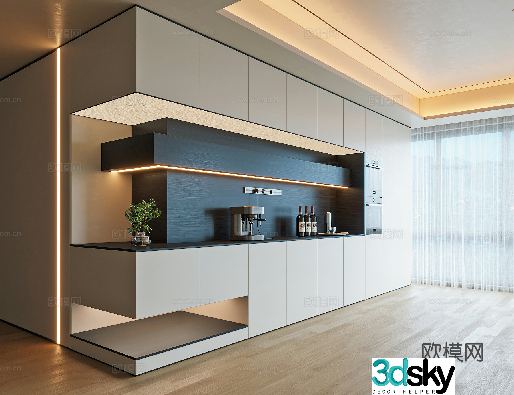 Modern Italian sideboard 3D model