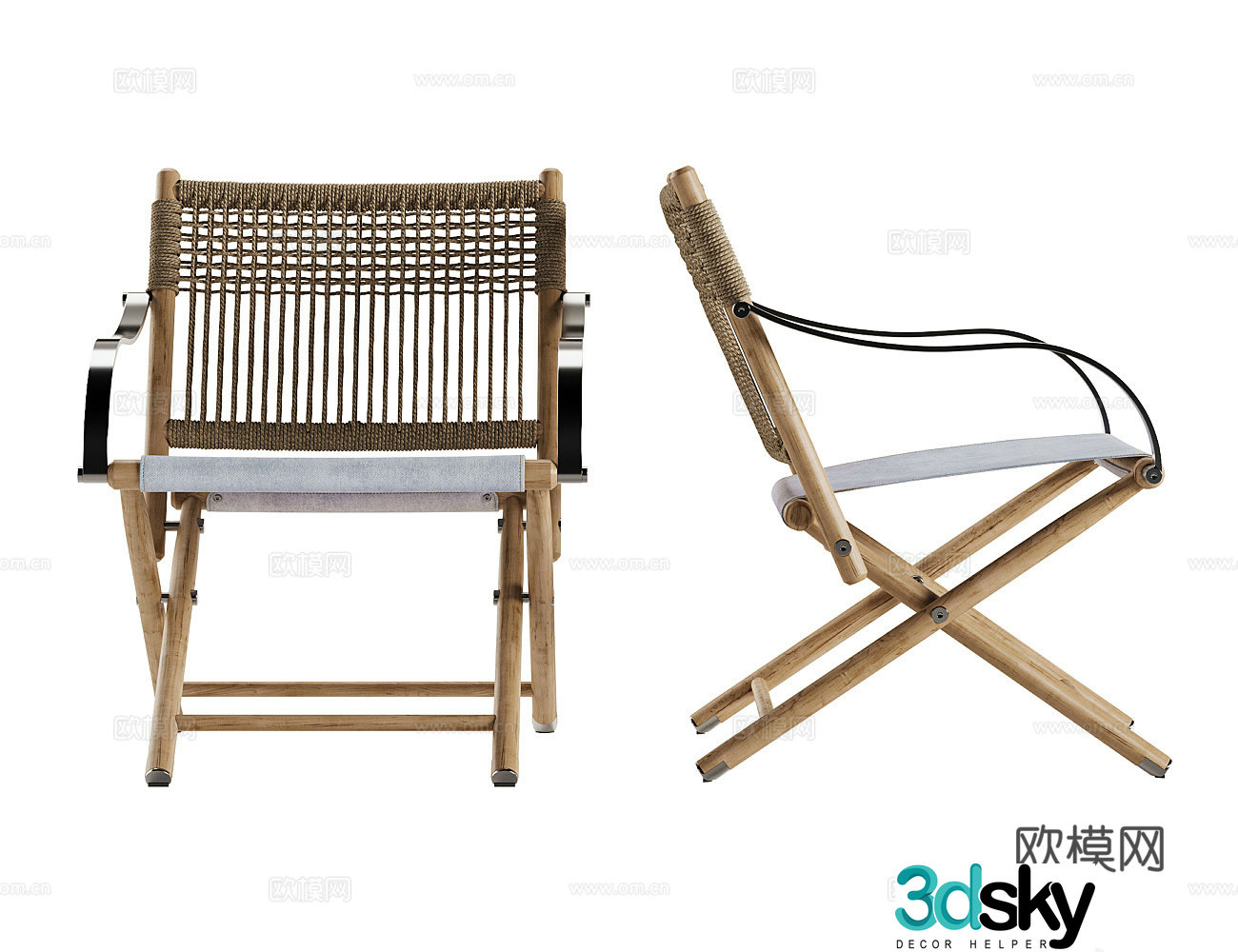 Wasabi New Chinese Outdoor Chair 3D Model