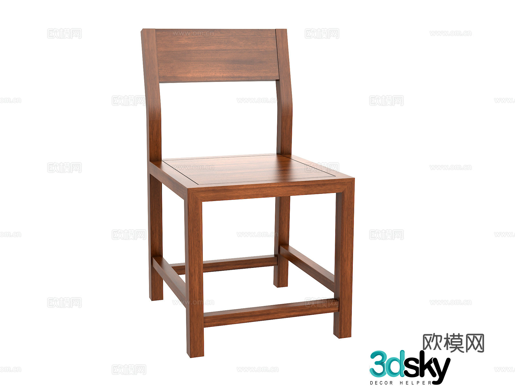 New Chinese dining chair 3D model
