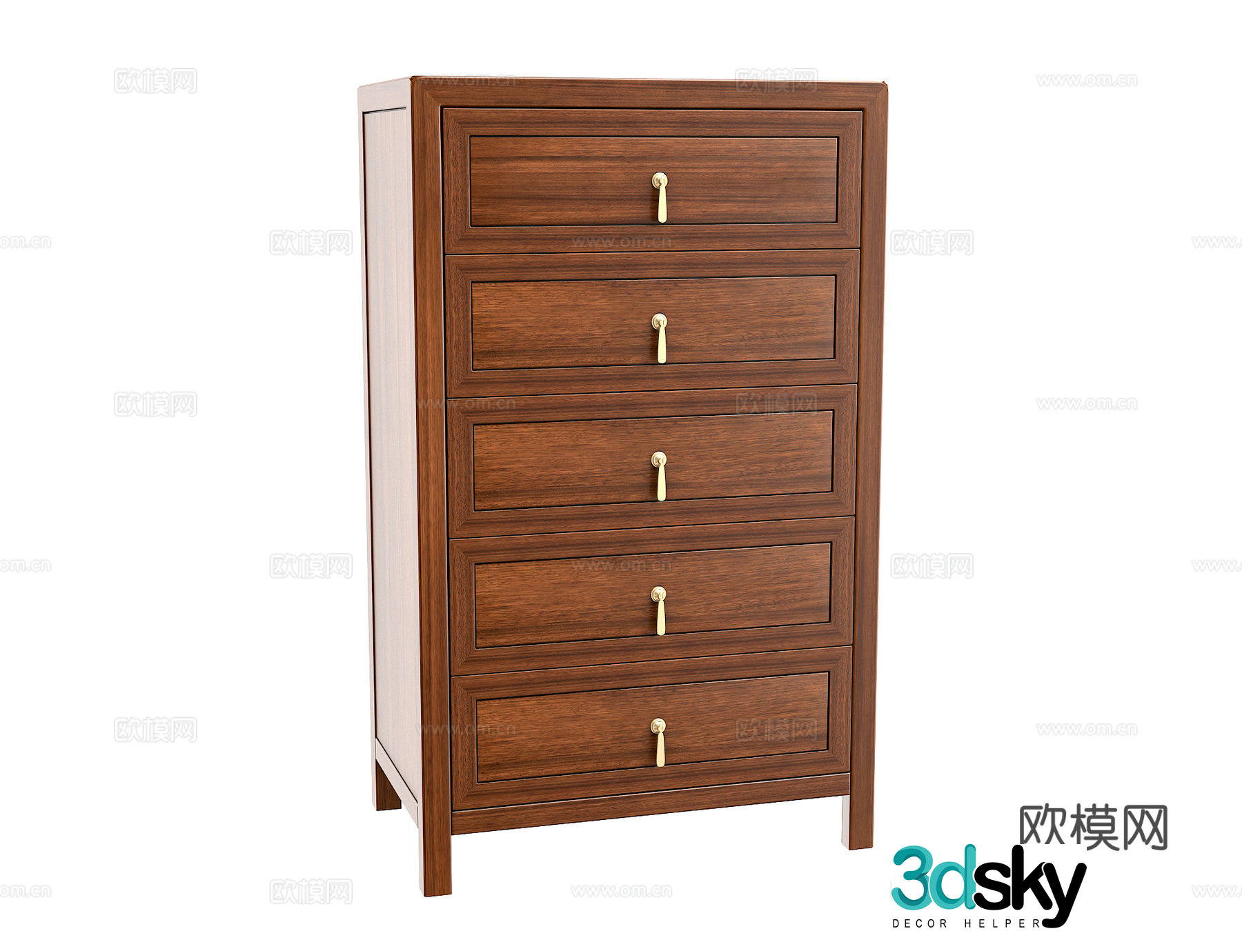 New Chinese style chest of drawers 3D model