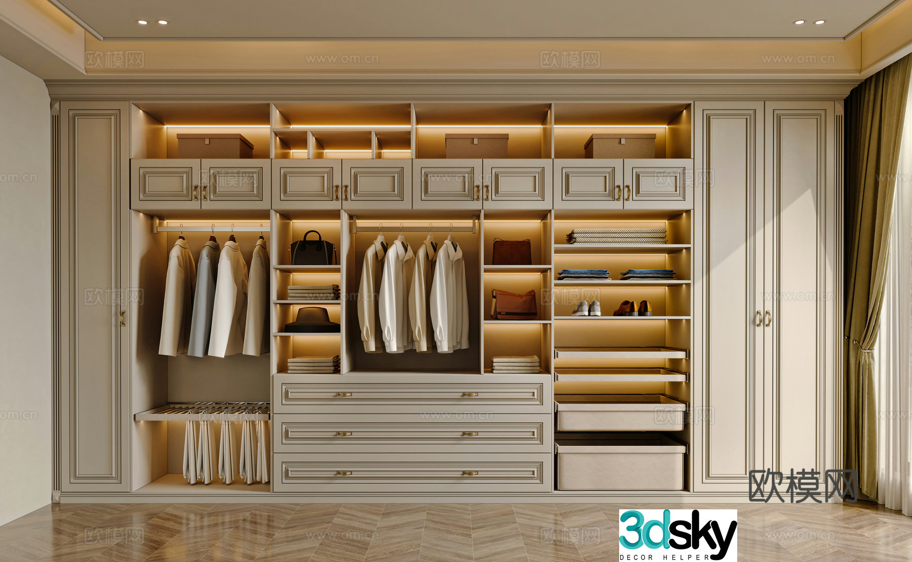 French cloakroom 3d model