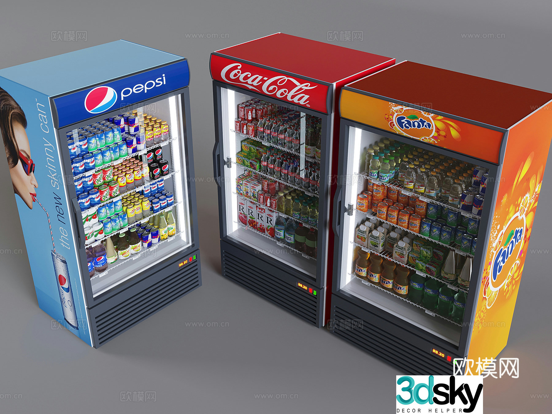 Refrigerator refrigerator and cold drink cabinet beverage refrigerator and fresh-keeping cabinet 3D model