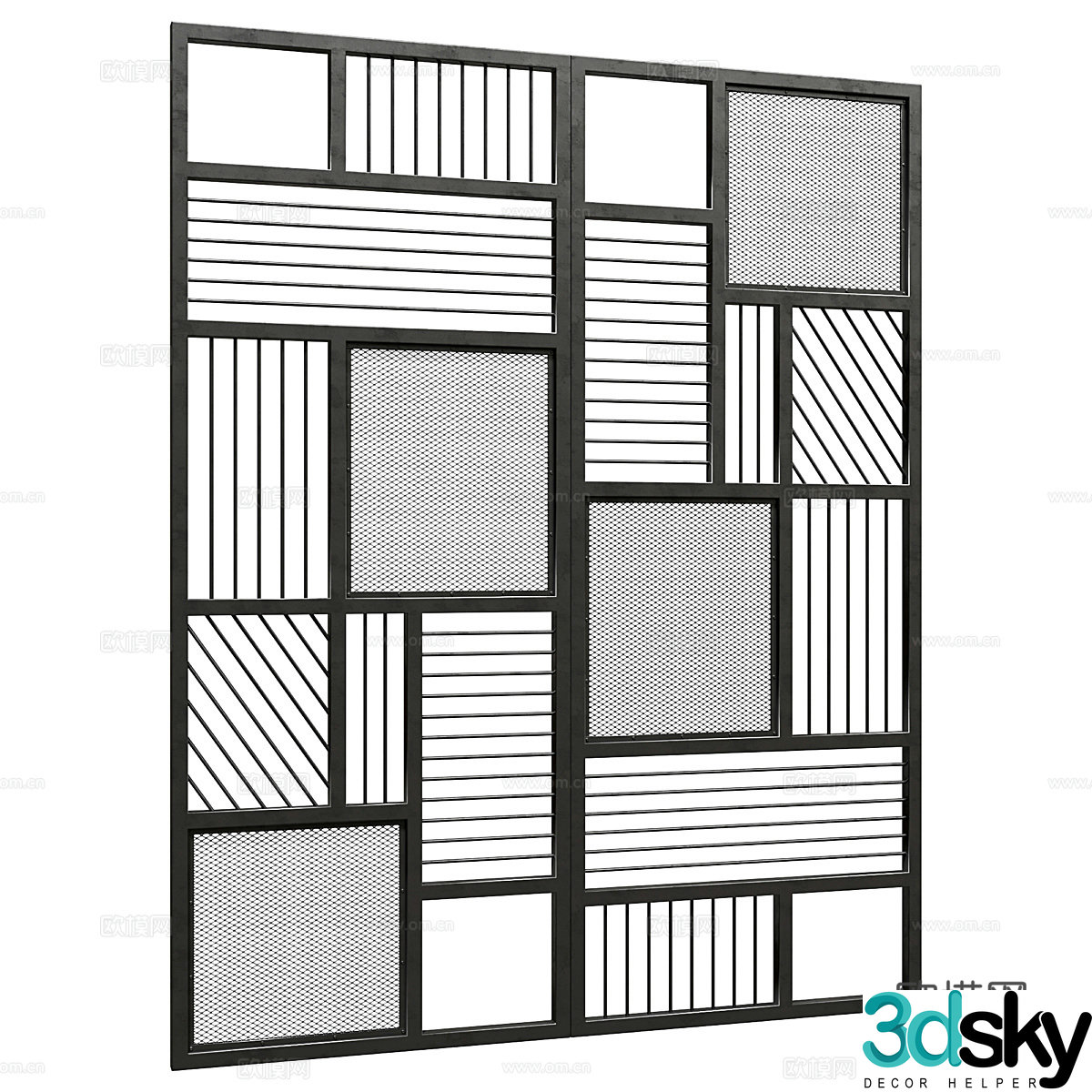 New Chinese partition 3D model