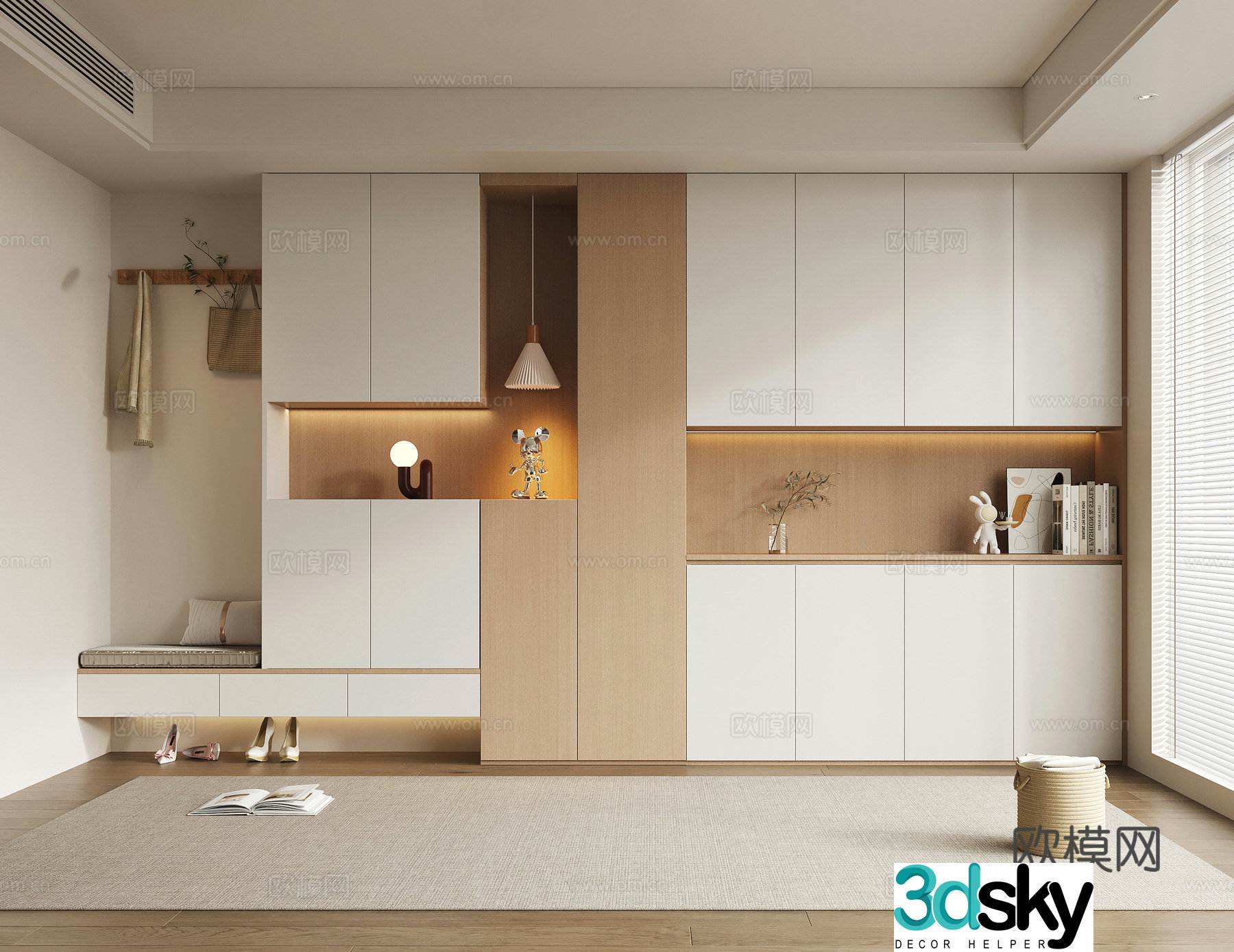 Modern shoe cabinet 3d model