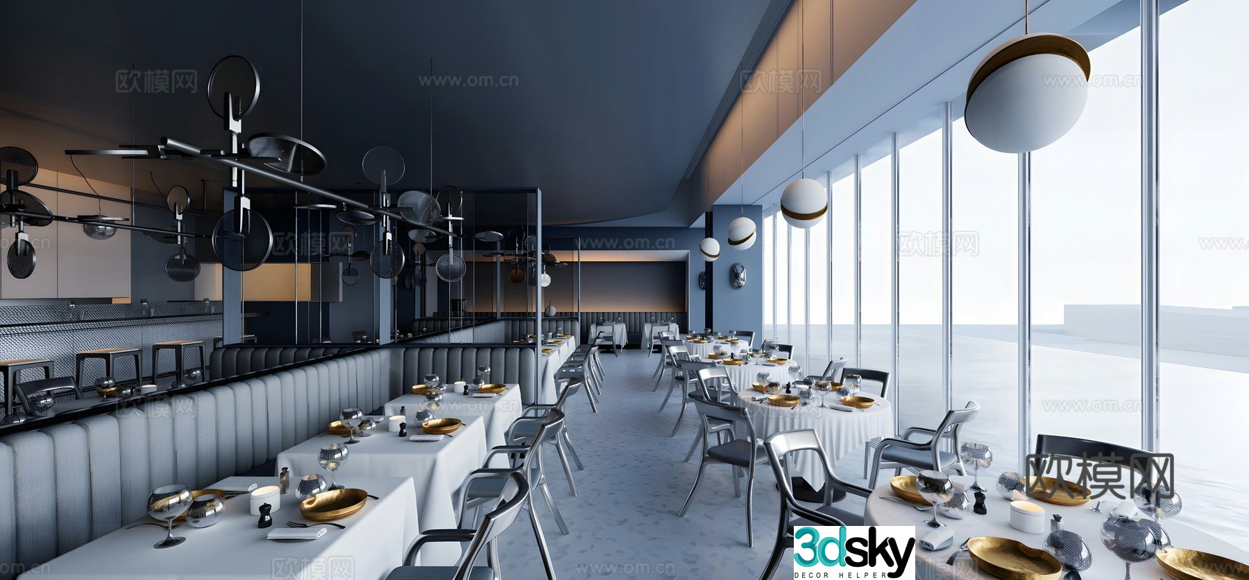 Contemporary Restaurant 3D Model