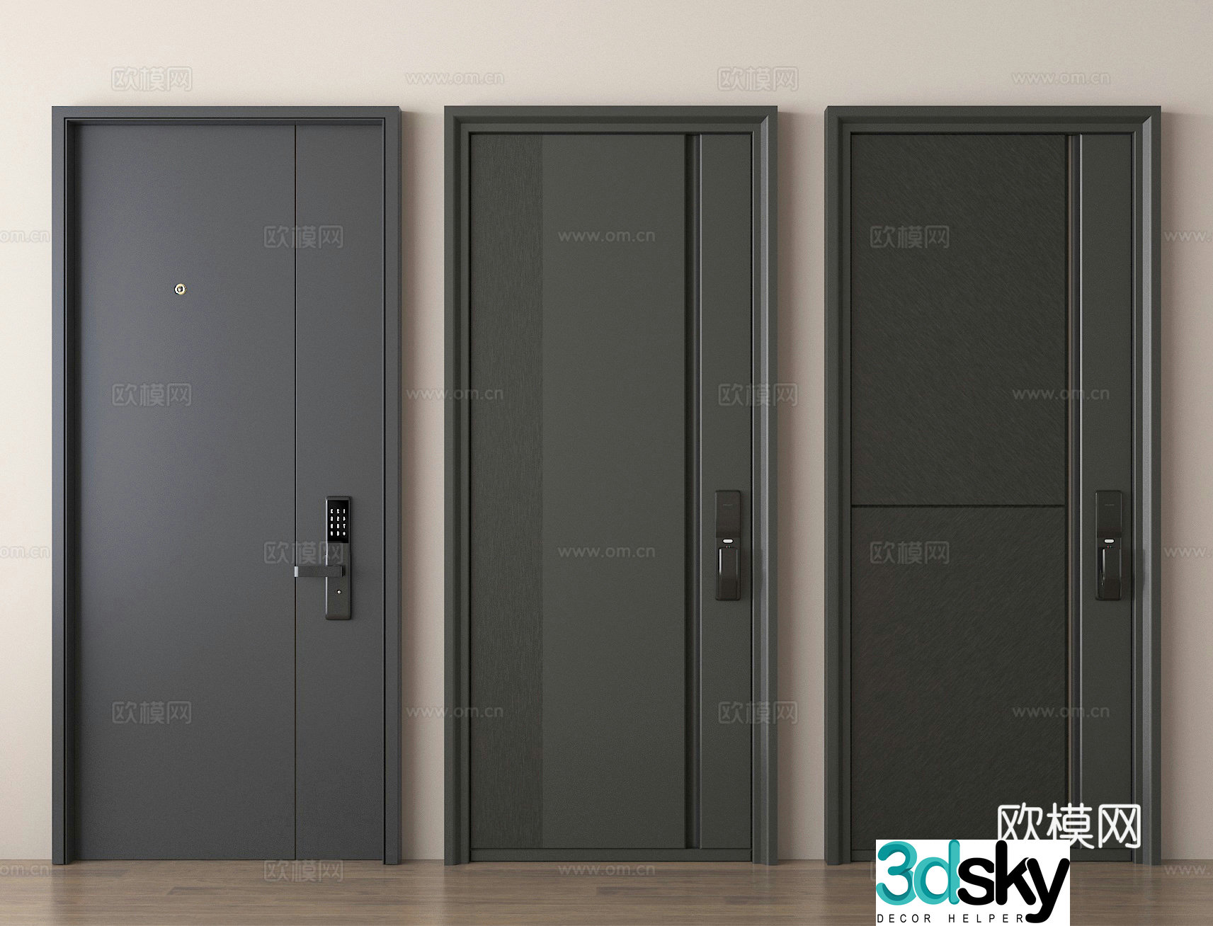 Security door entry door entry door 3d model