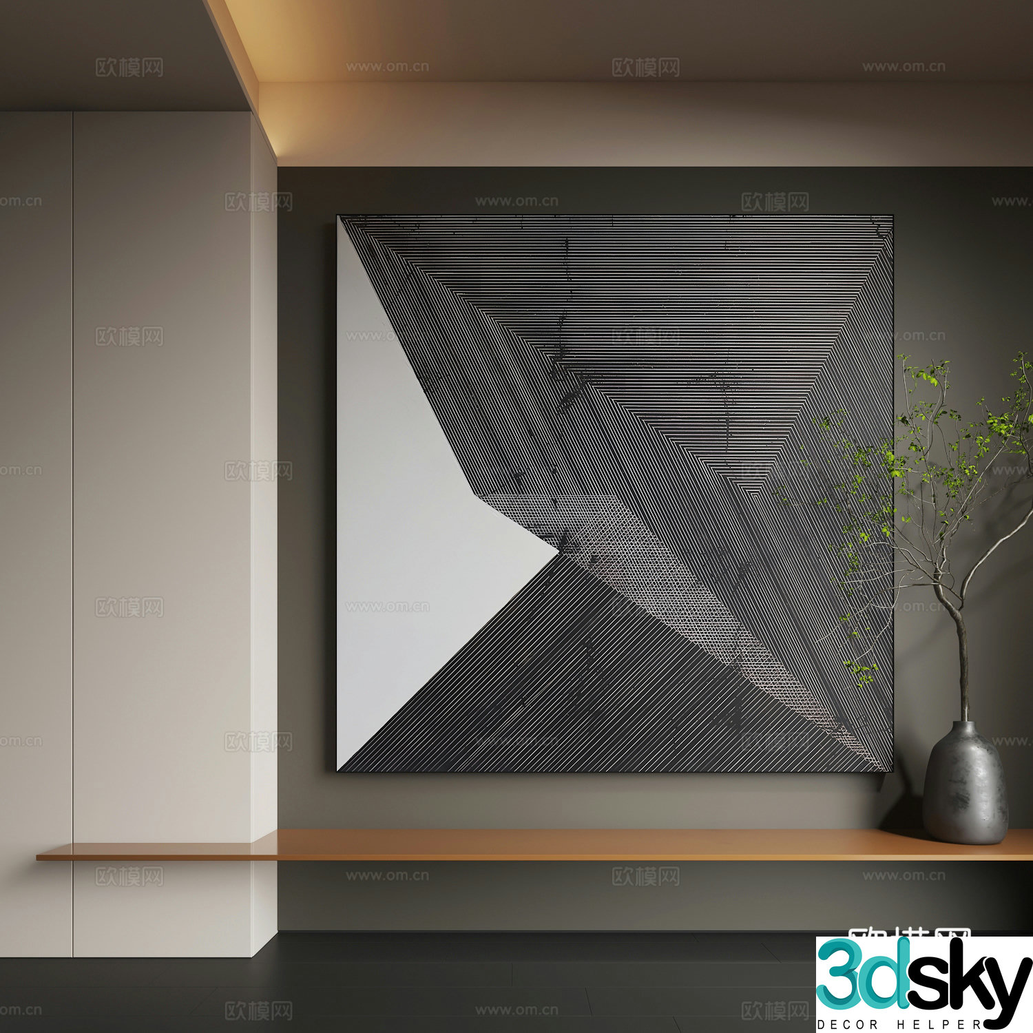 Modern hanging paintings Modern decorative paintings Abstract painting Living room hanging paintings 3d model