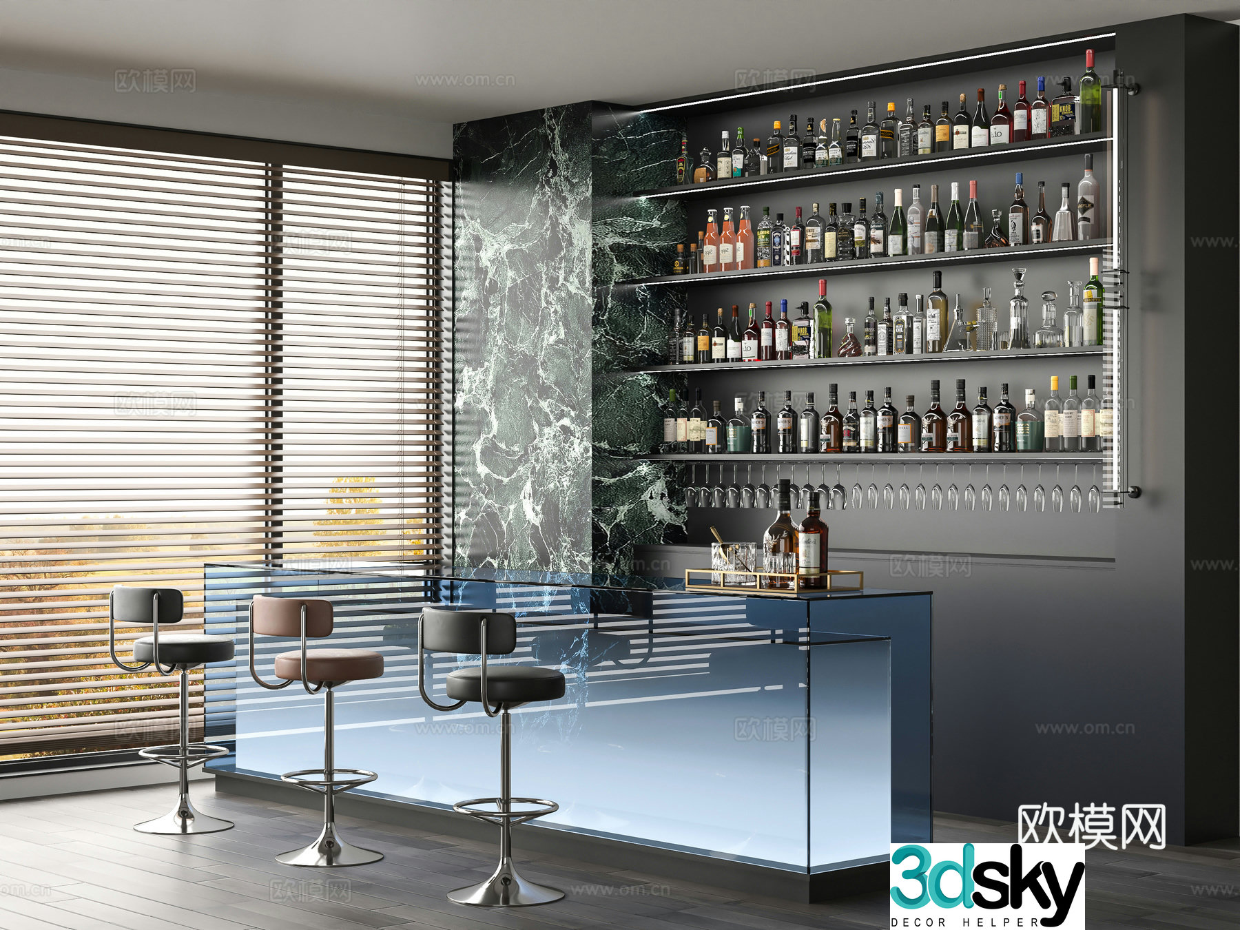 Modern bar 3d model