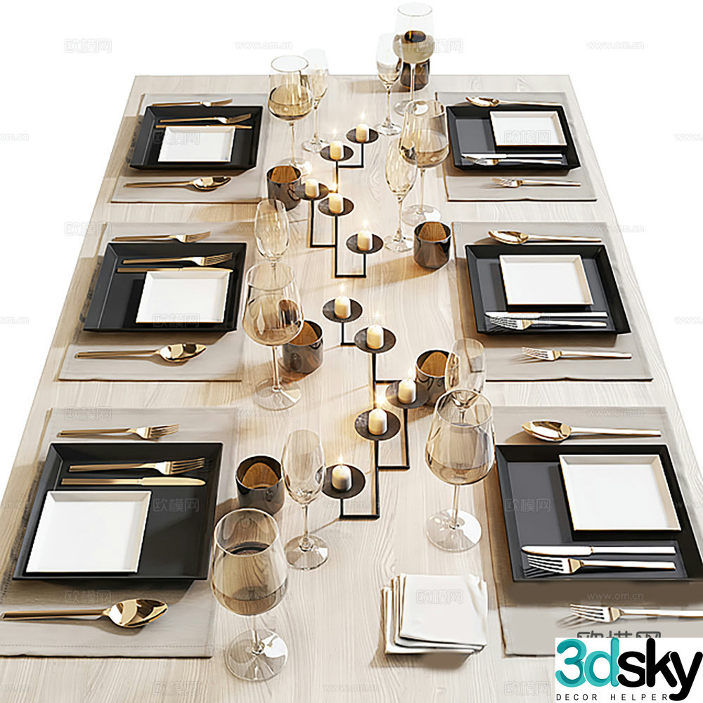 Tableware ornaments Dining table ornaments 3D model