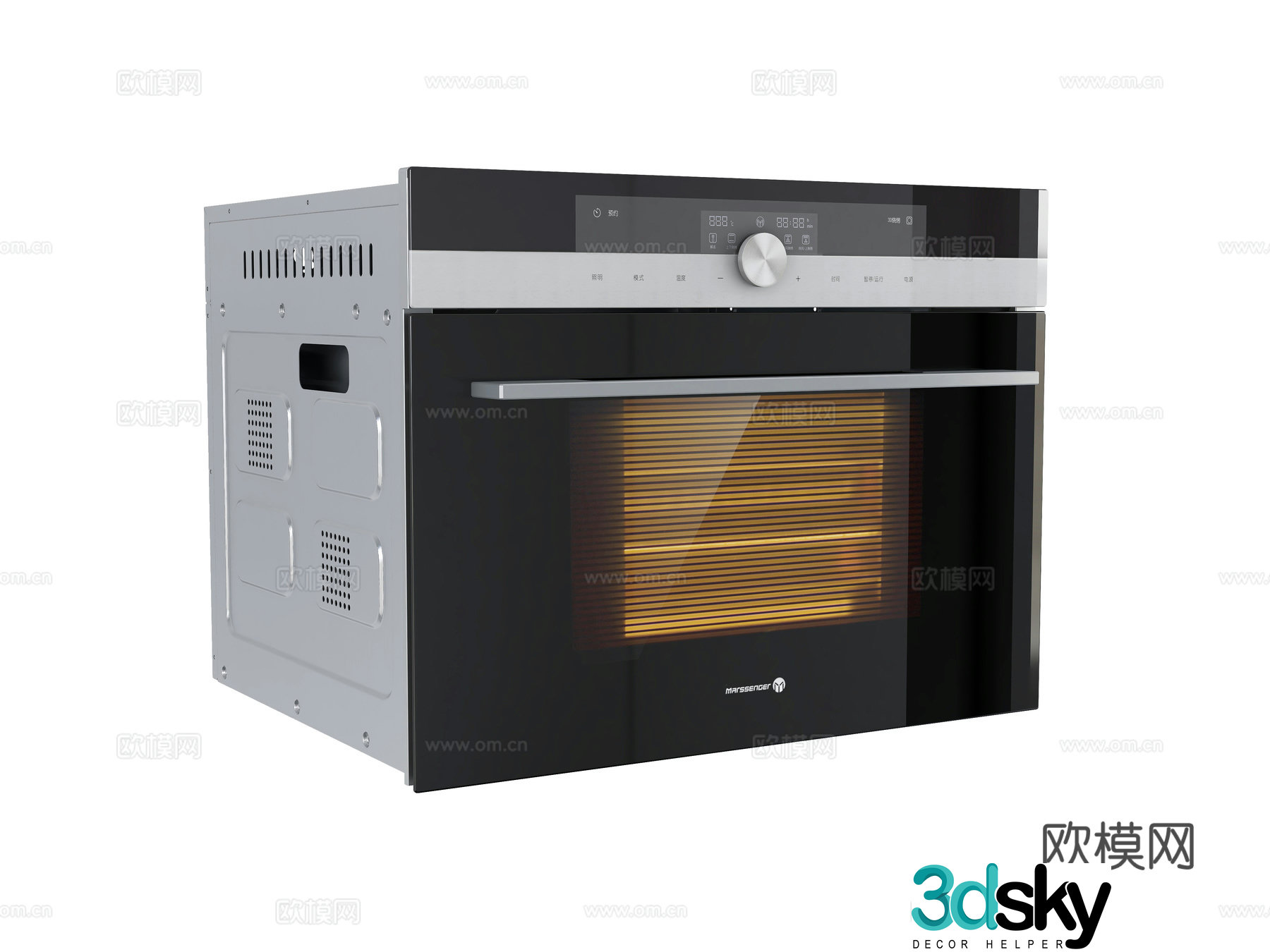 Embedded steam oven 3D model