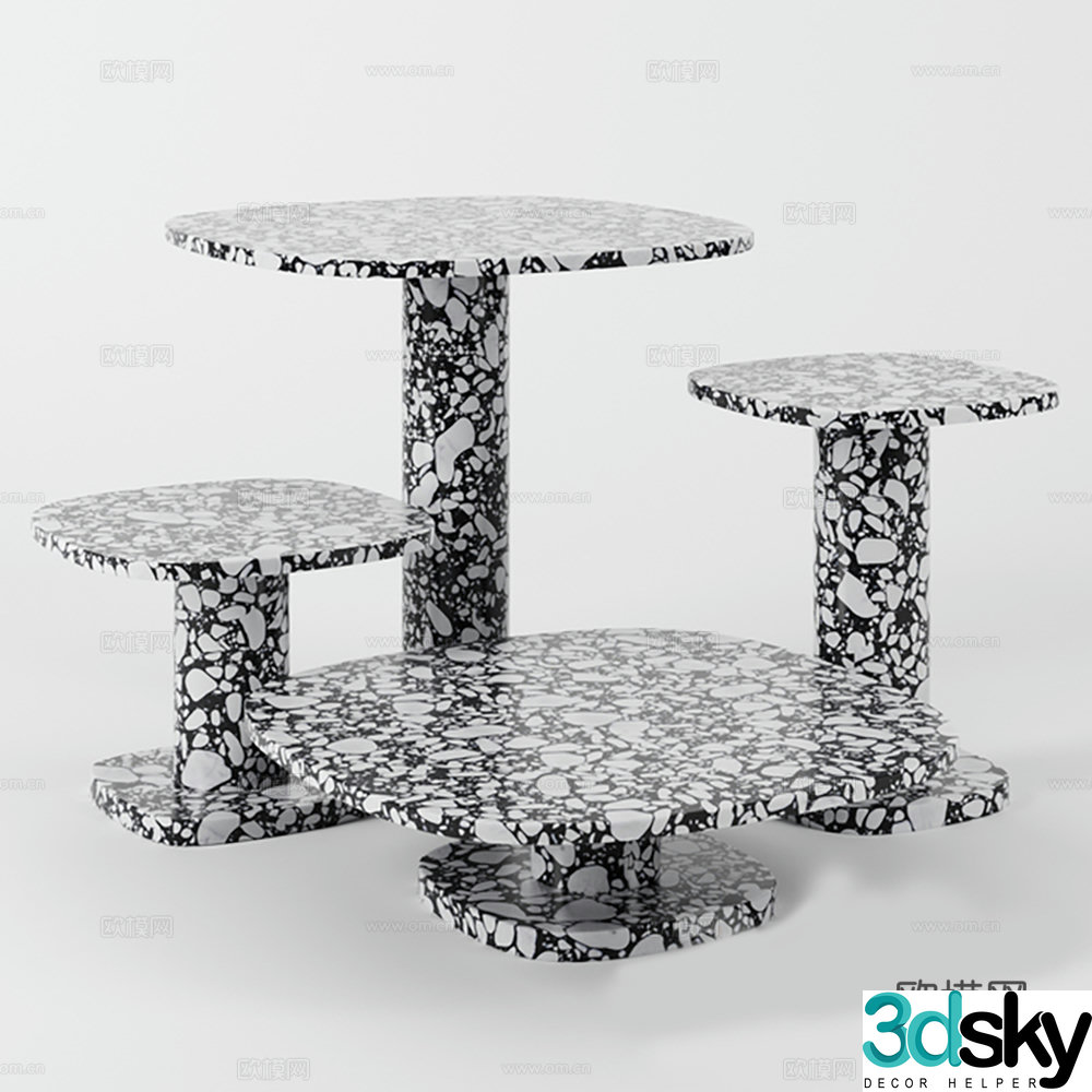 Table table coffee table coffee table combination 3D model