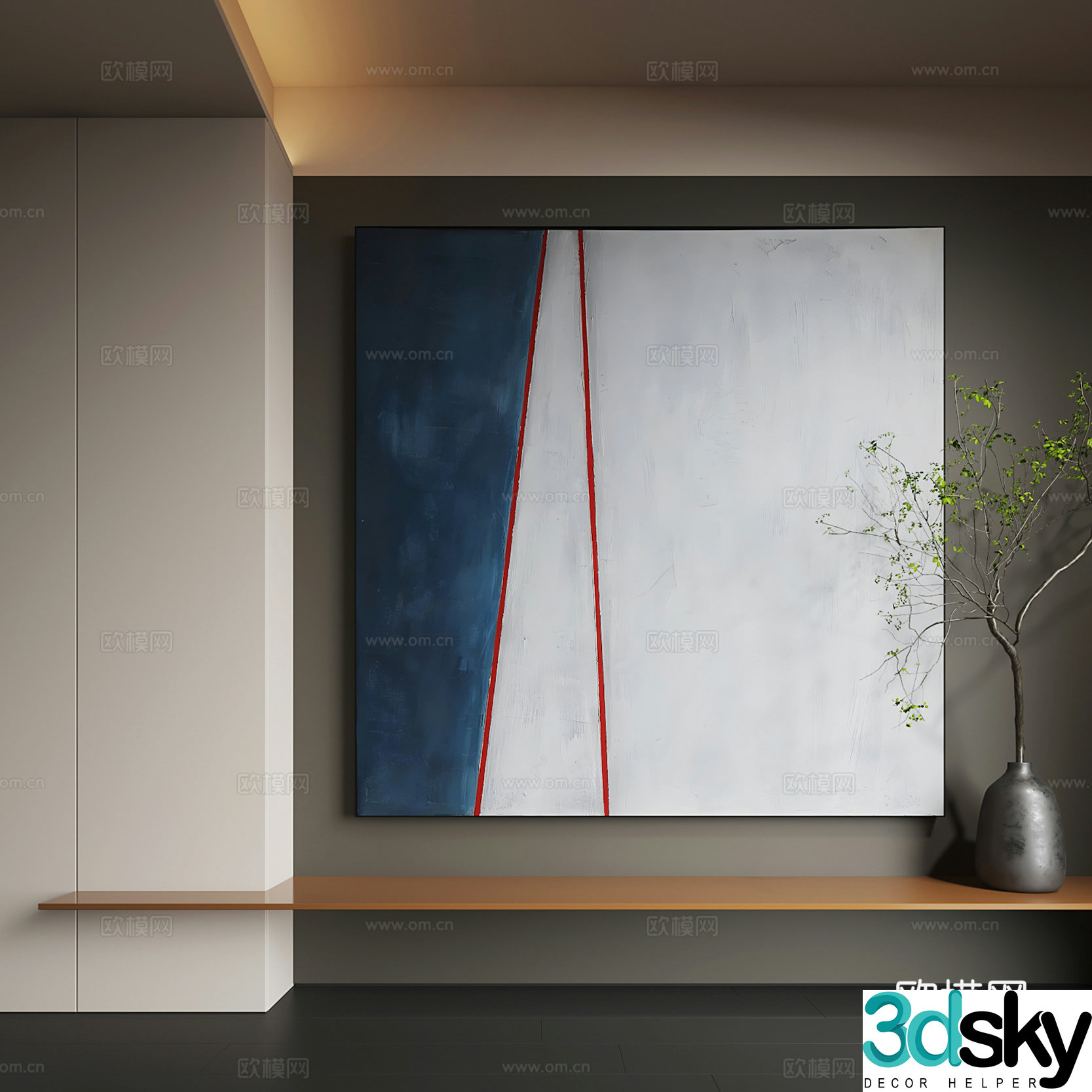 Modern hanging paintings Modern decorative paintings Abstract painting Living room hanging paintings 3d model