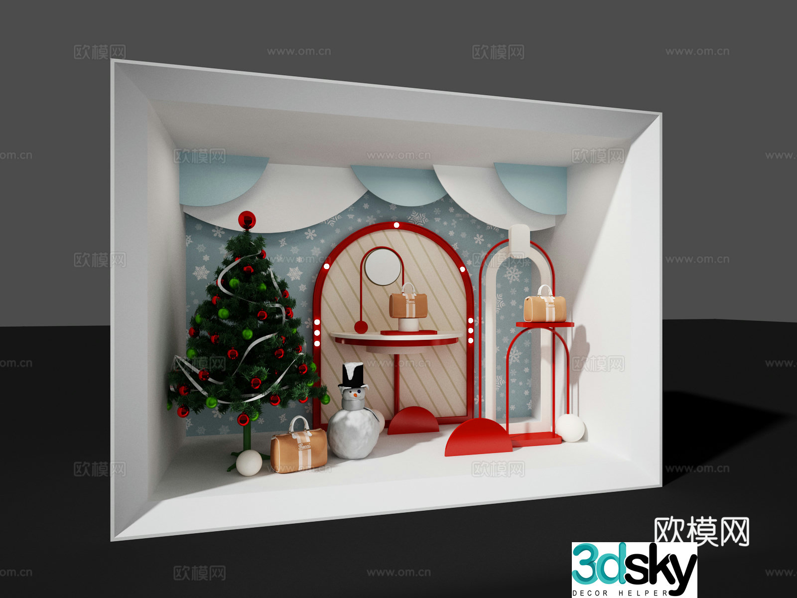 3D model of bag window
