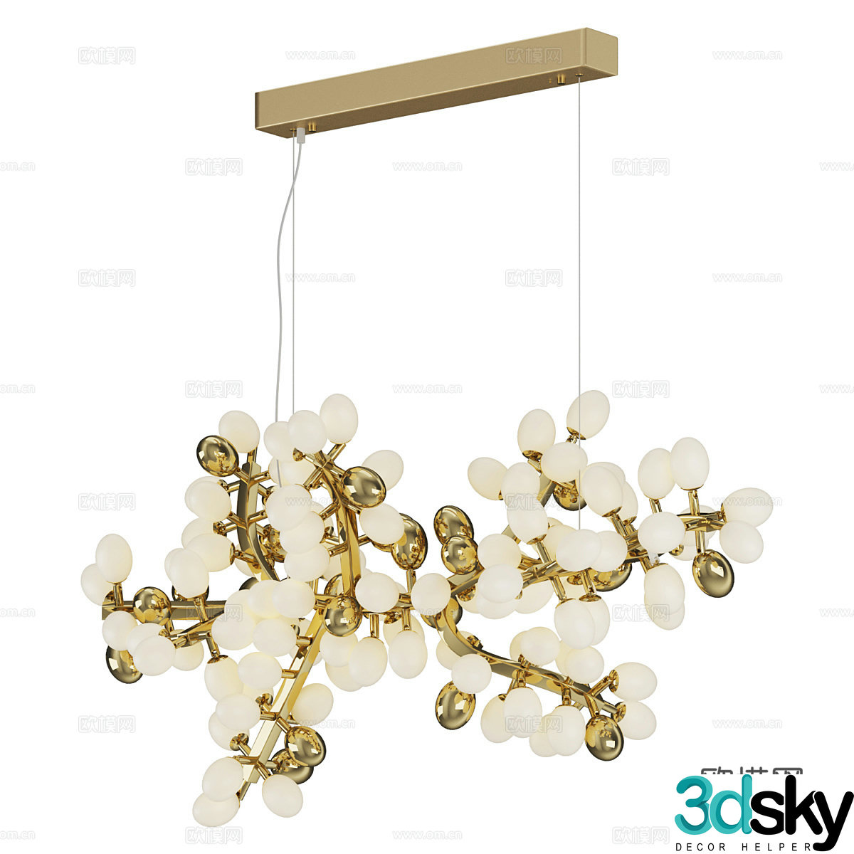 Modern simple chandeliers light luxury chandeliers dining chandeliers living room chandeliers leaves chandeliers 3D model